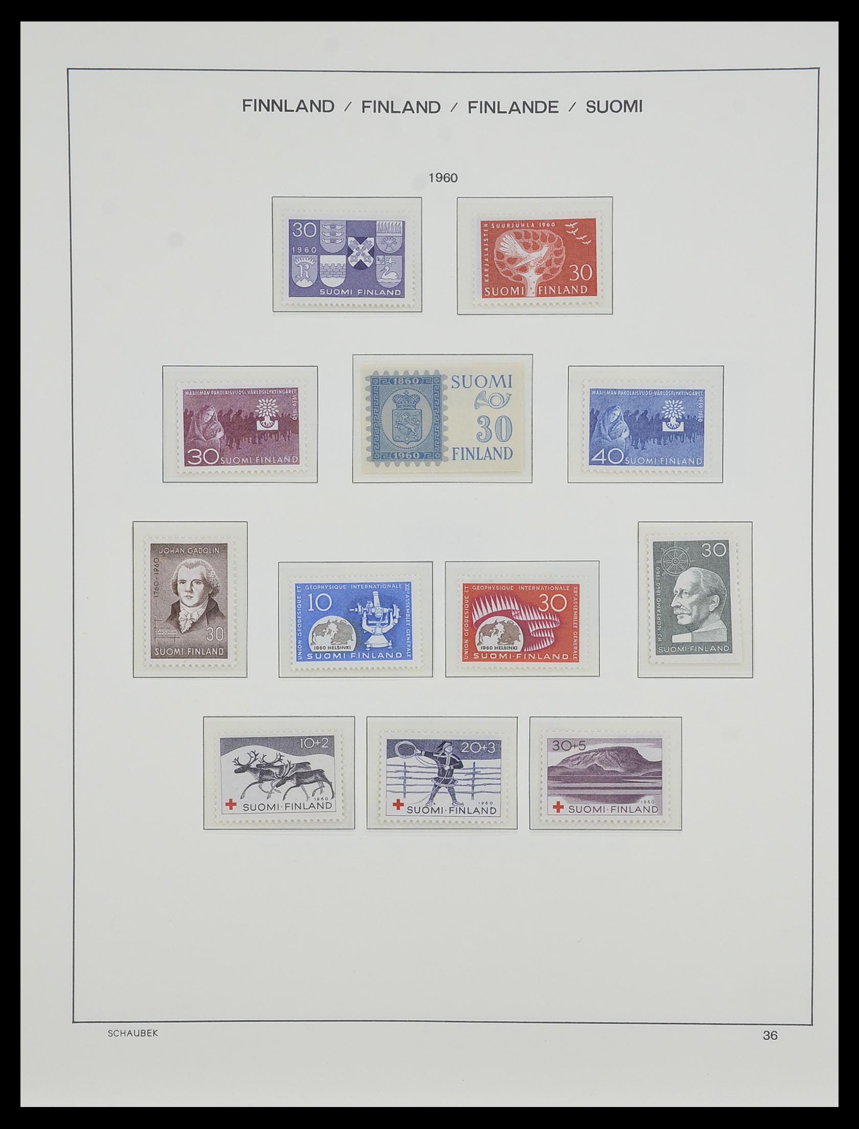 33547 046 - Postzegelverzameling 33547 Finland 1860-2000.