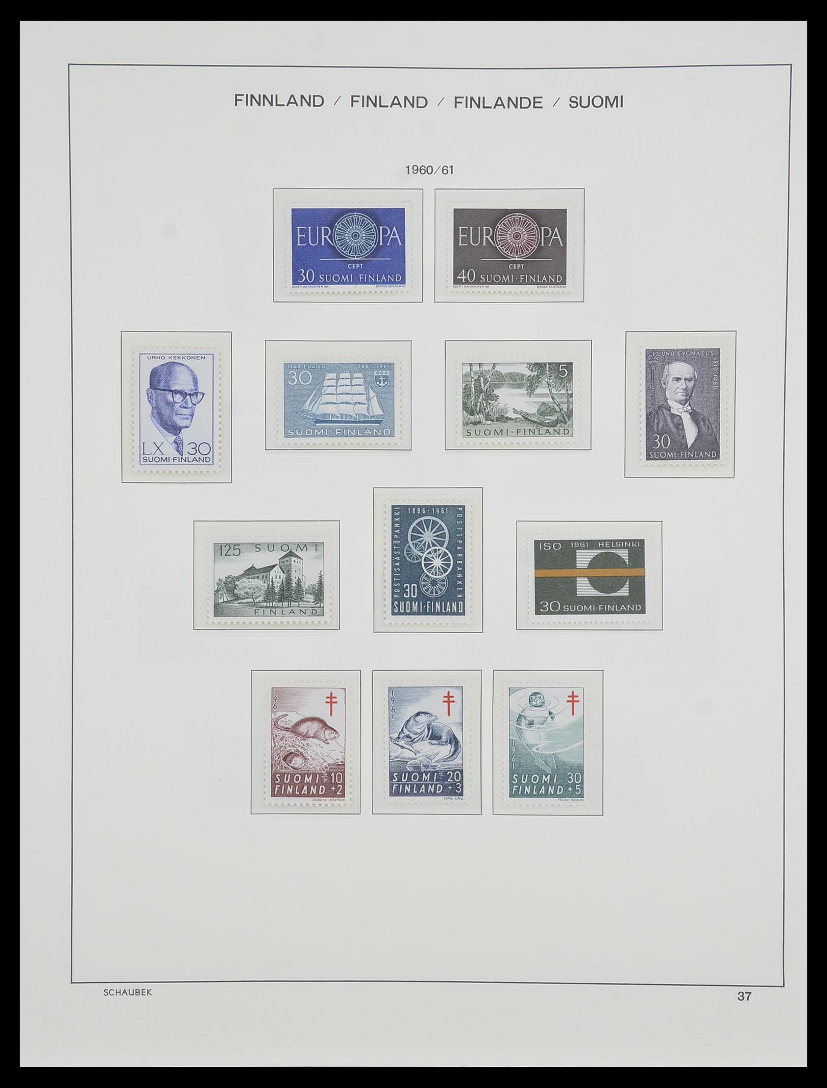 33547 047 - Postzegelverzameling 33547 Finland 1860-2000.