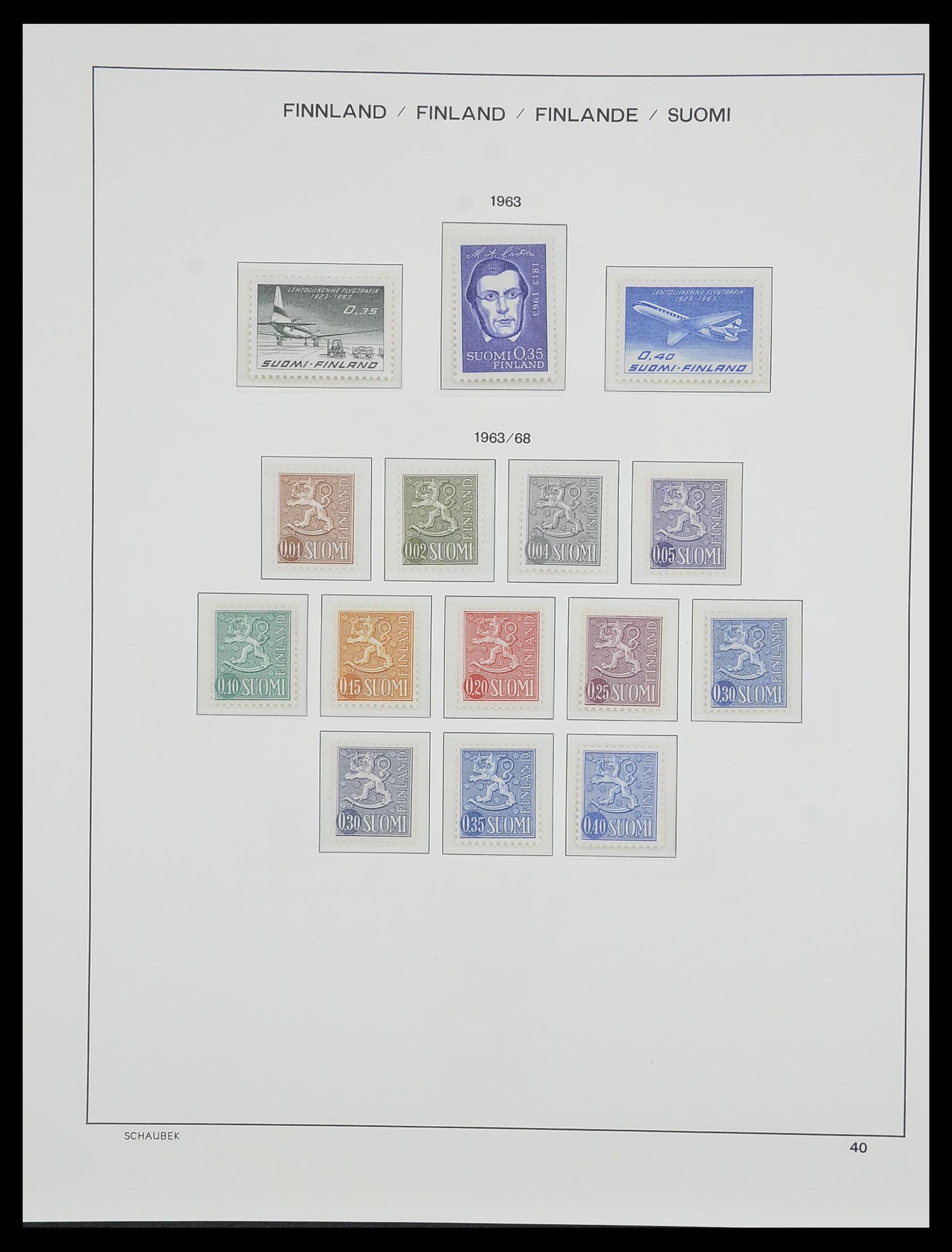 33547 050 - Postzegelverzameling 33547 Finland 1860-2000.