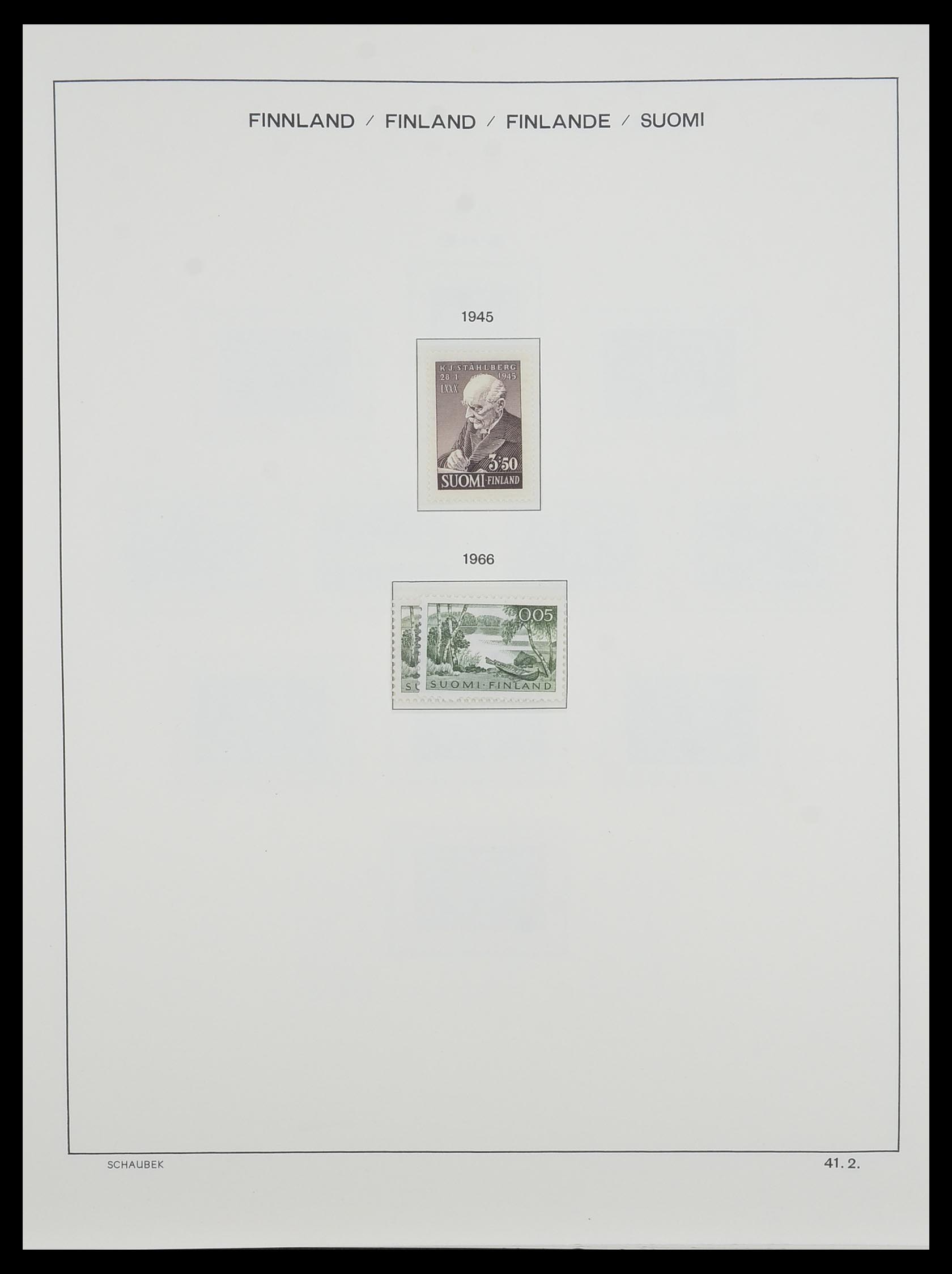 33547 053 - Postzegelverzameling 33547 Finland 1860-2000.