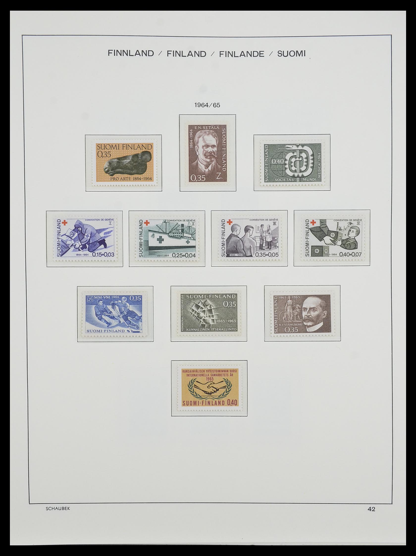 33547 054 - Postzegelverzameling 33547 Finland 1860-2000.