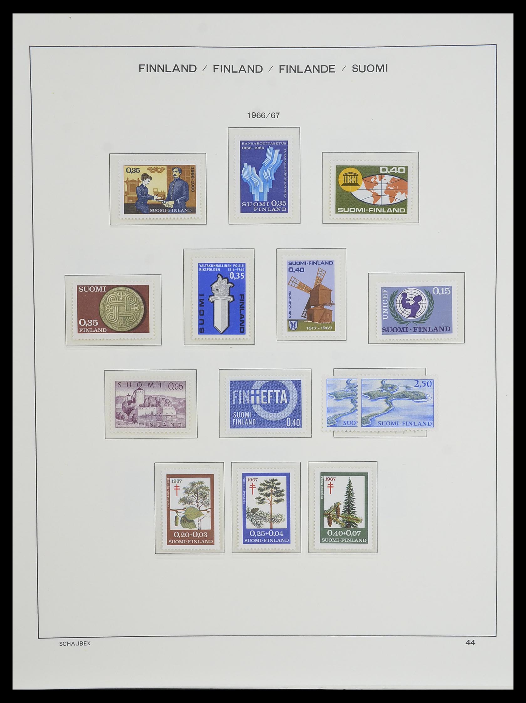 33547 056 - Postzegelverzameling 33547 Finland 1860-2000.