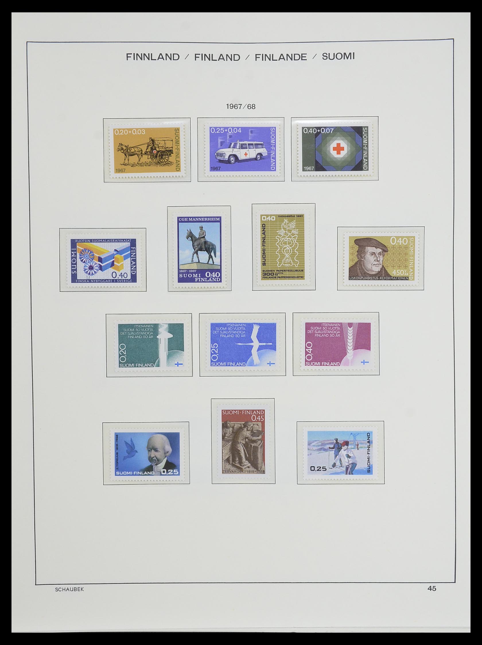 33547 057 - Postzegelverzameling 33547 Finland 1860-2000.