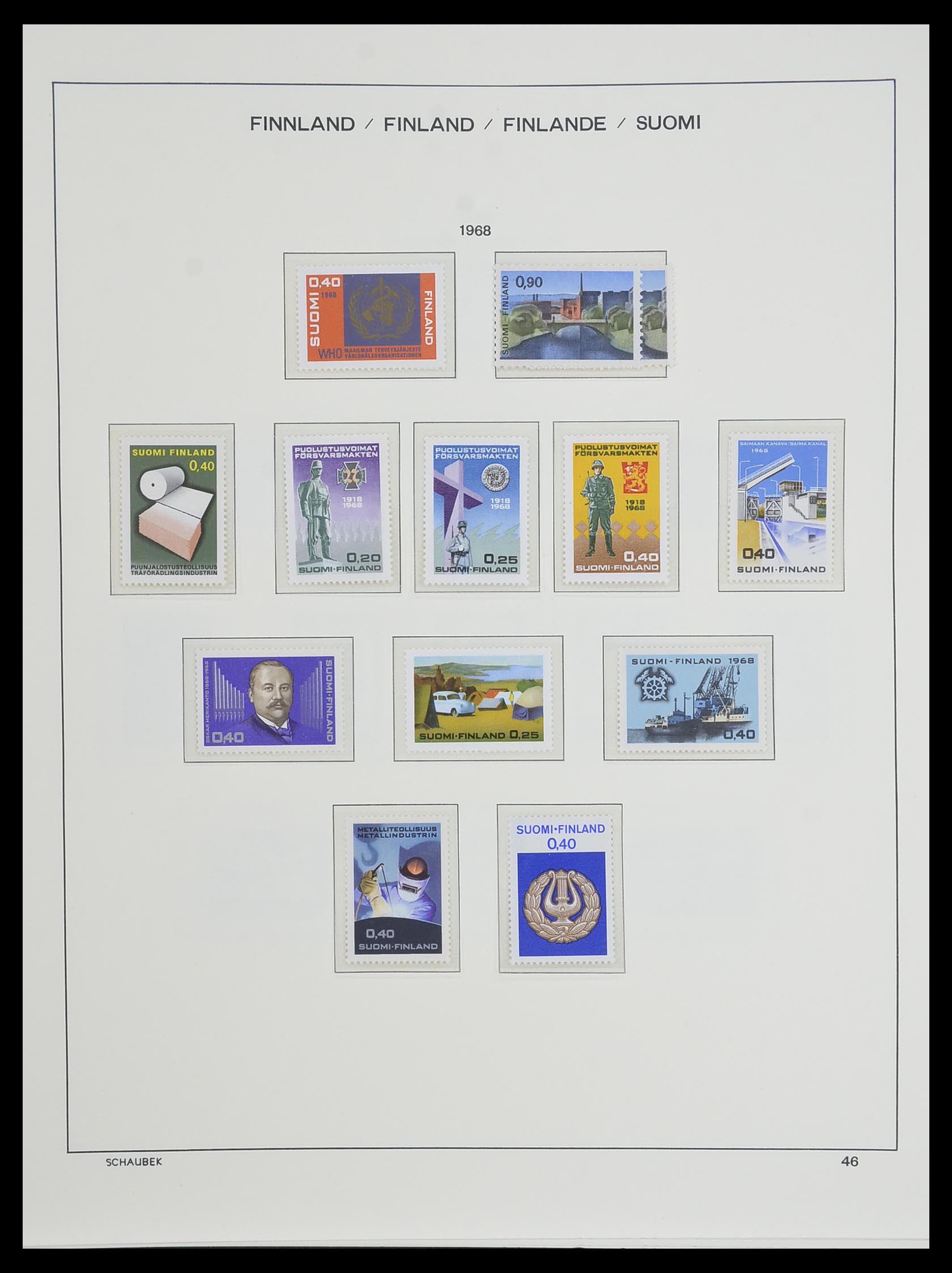 33547 058 - Postzegelverzameling 33547 Finland 1860-2000.