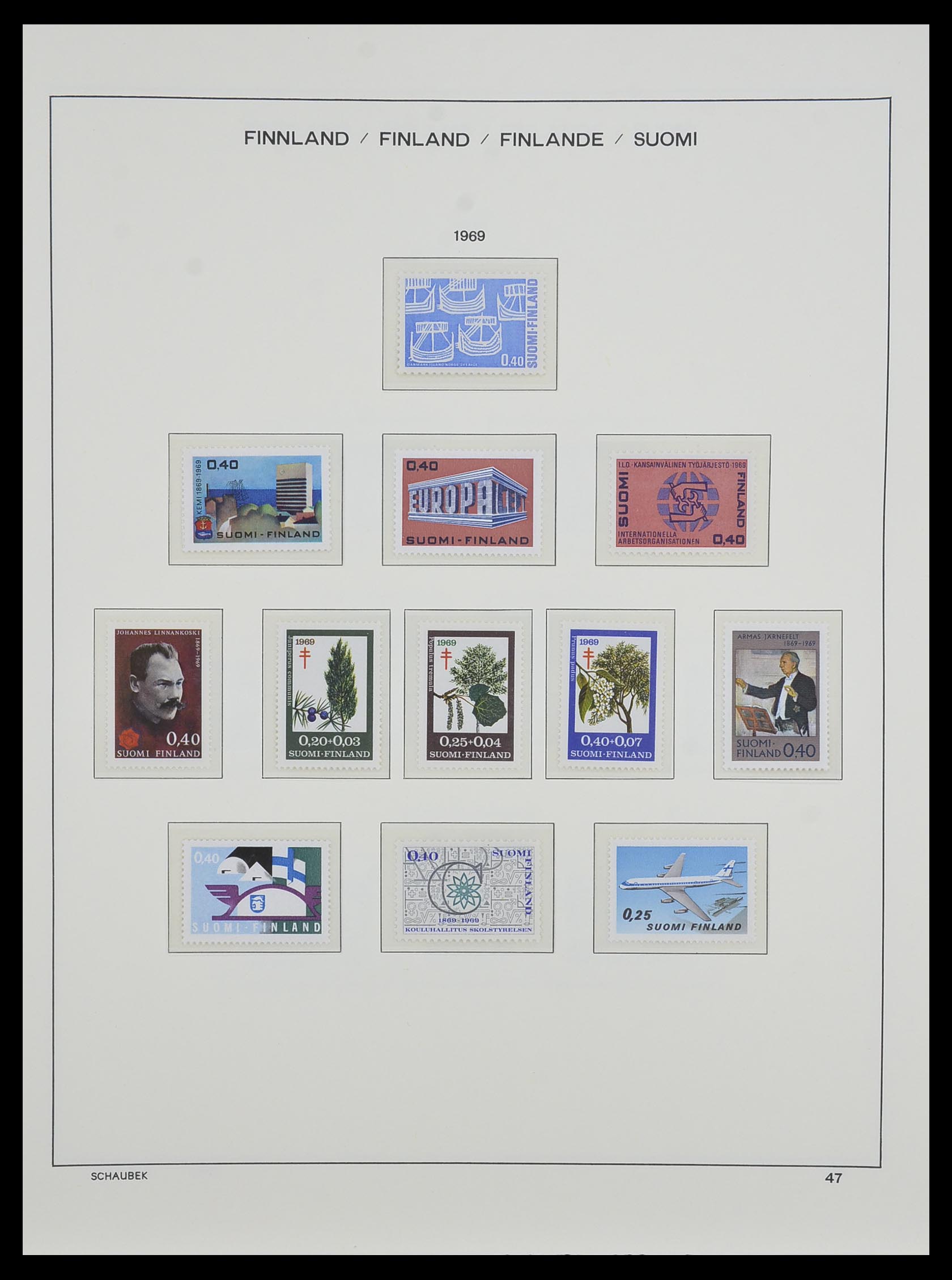 33547 059 - Postzegelverzameling 33547 Finland 1860-2000.