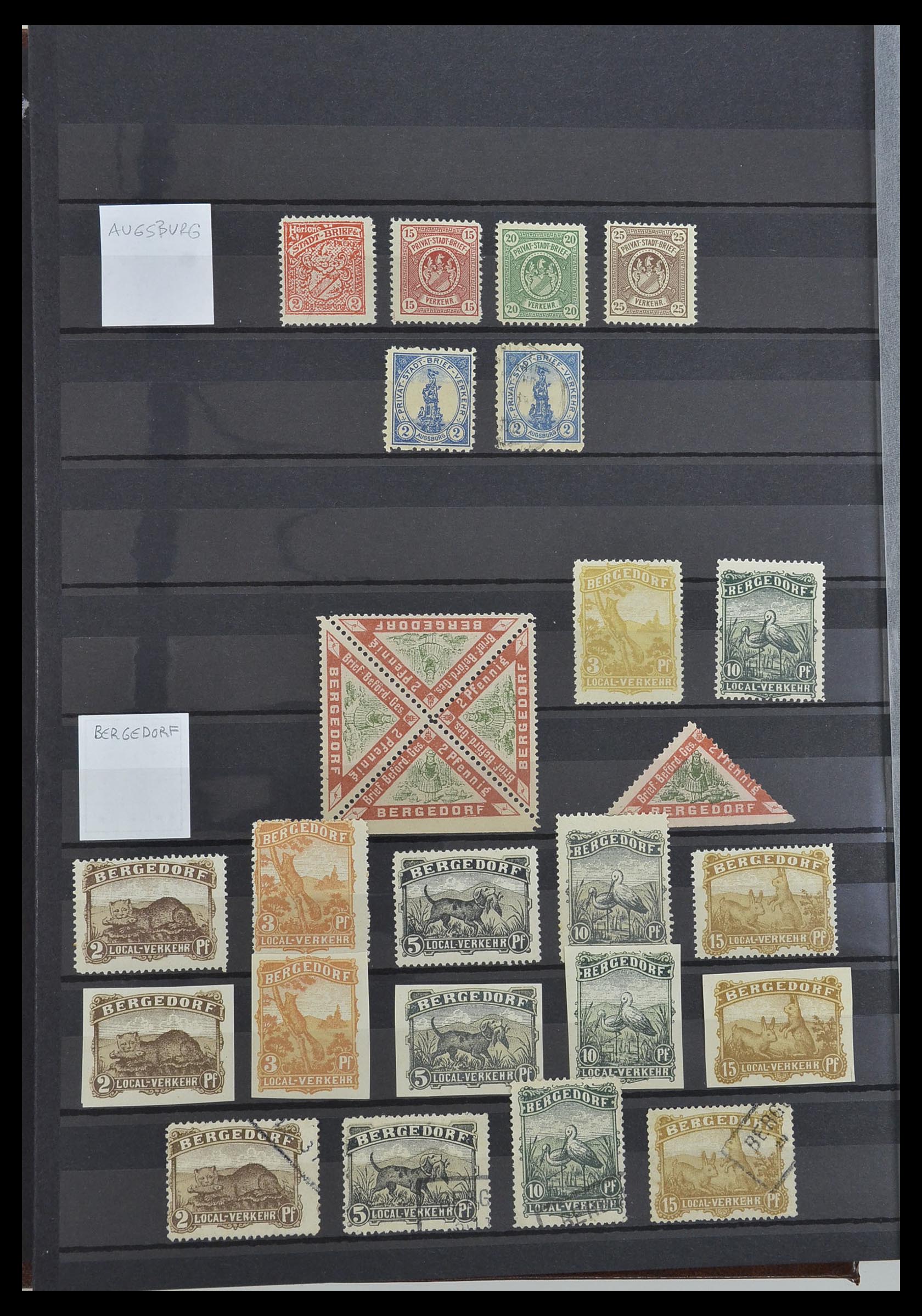 33552 002 - Postzegelverzameling 33552 Duitsland stadspost 1880-1905.