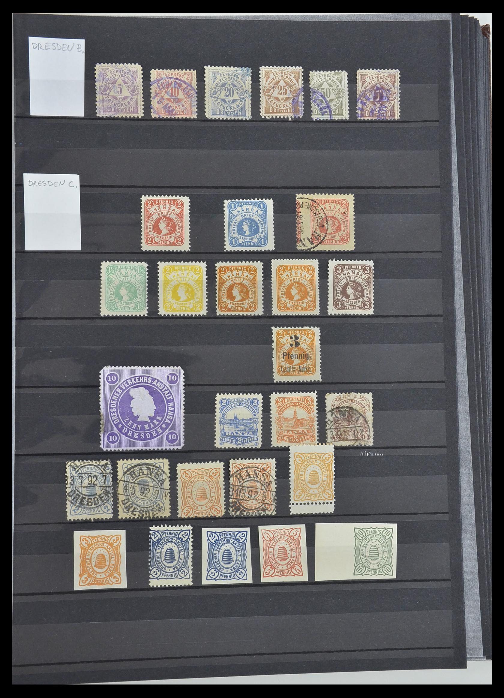 33552 013 - Postzegelverzameling 33552 Duitsland stadspost 1880-1905.