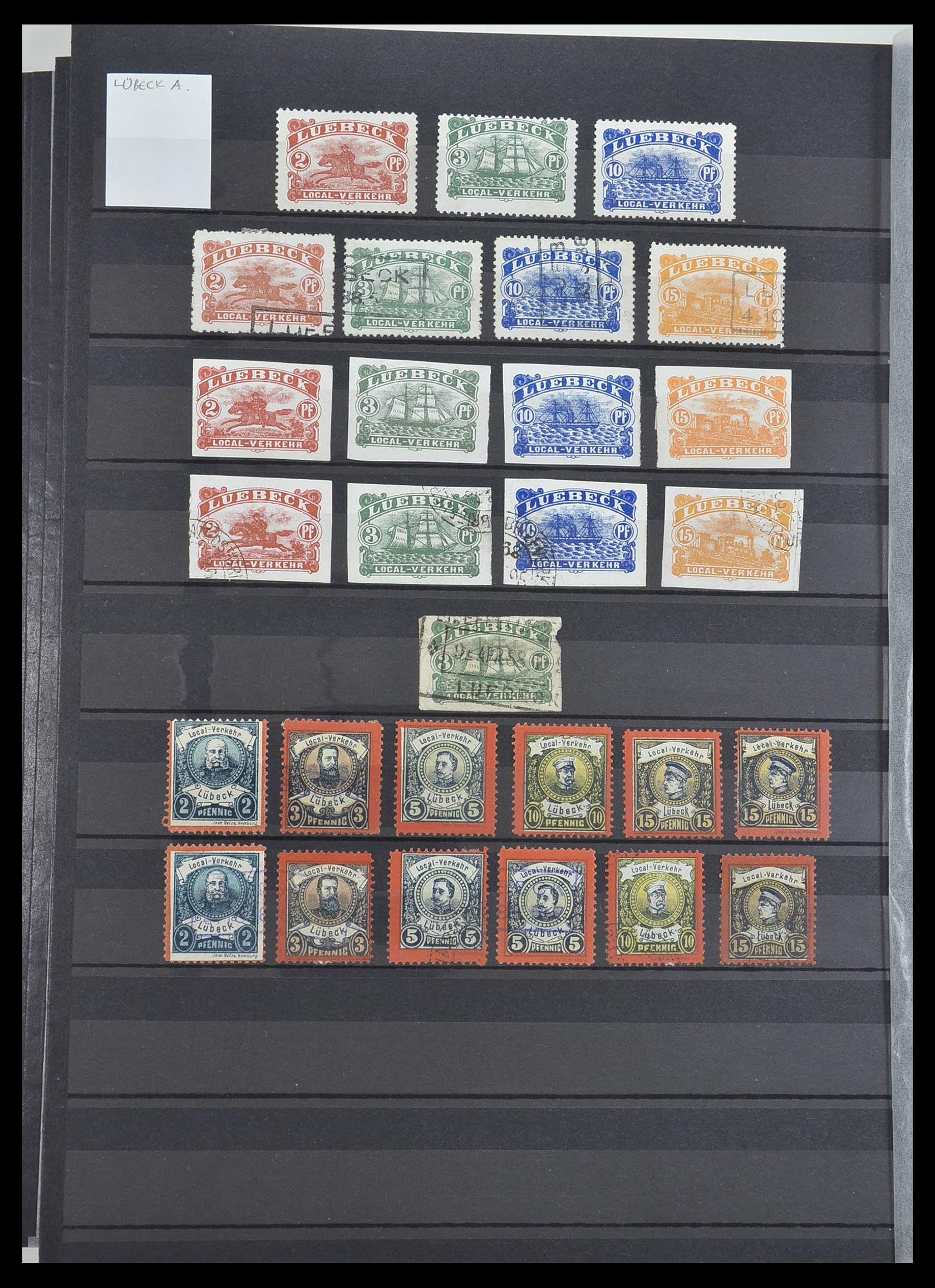 33552 038 - Postzegelverzameling 33552 Duitsland stadspost 1880-1905.