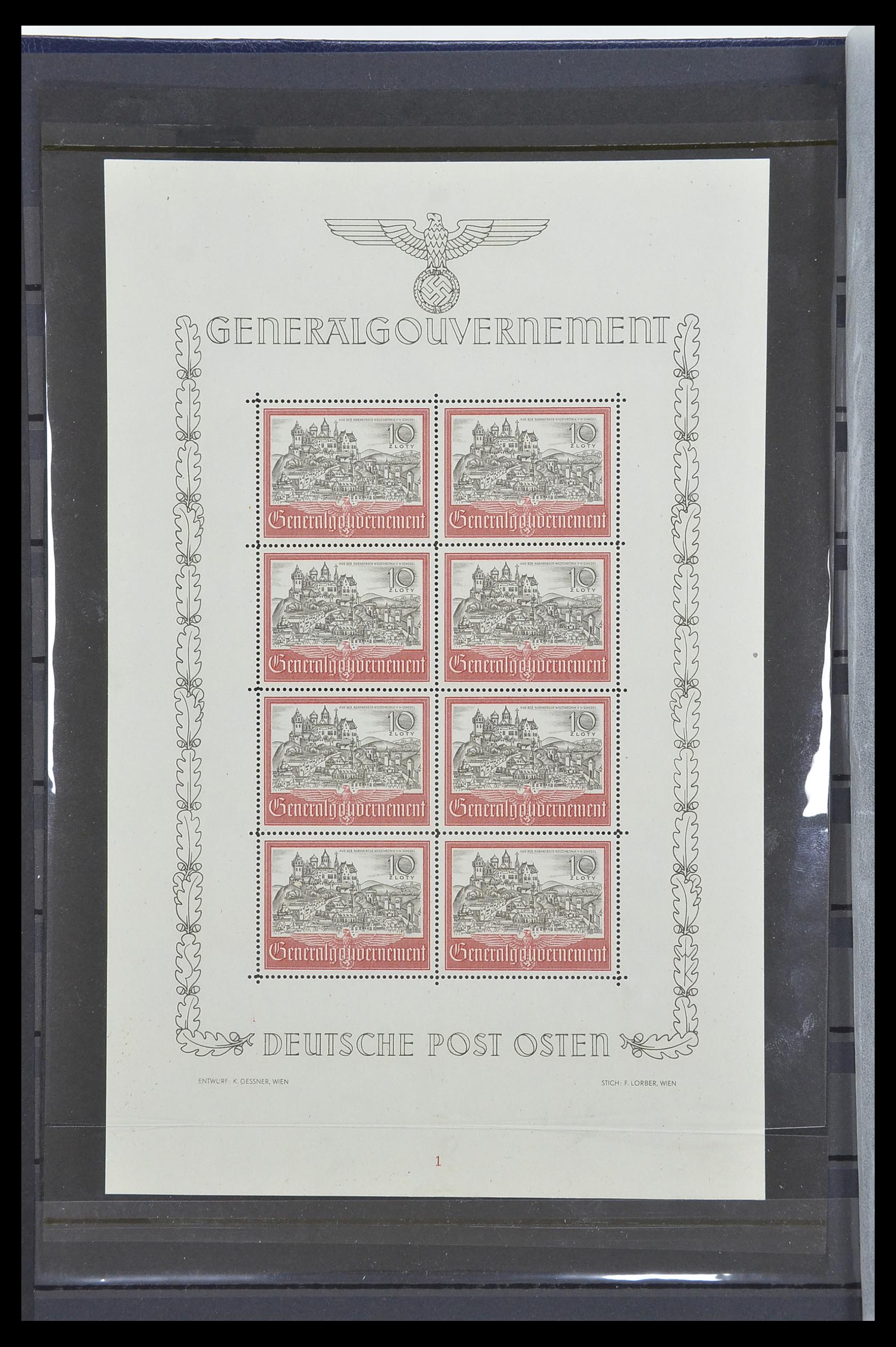 33553 005 - Postzegelverzameling 33553 Duitse gebieden en bezettingen 1939-1948.