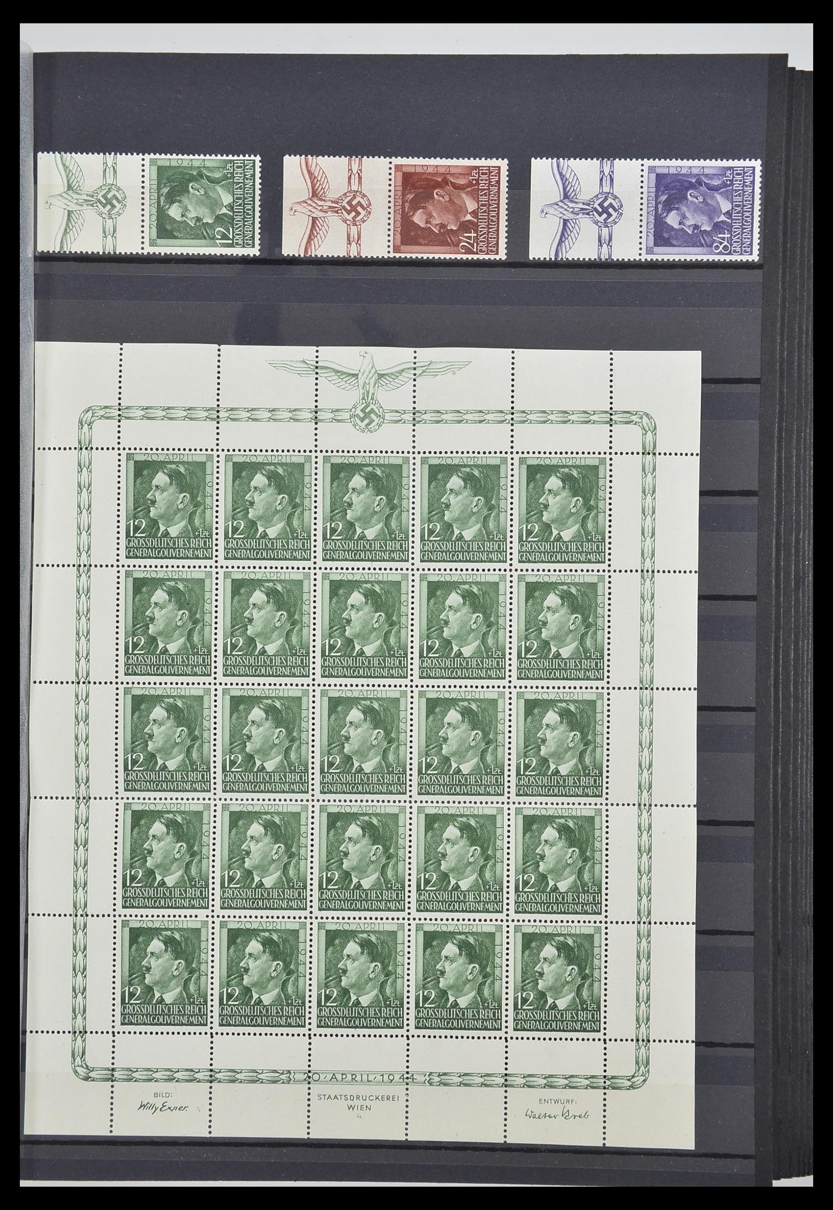 33553 018 - Postzegelverzameling 33553 Duitse gebieden en bezettingen 1939-1948.