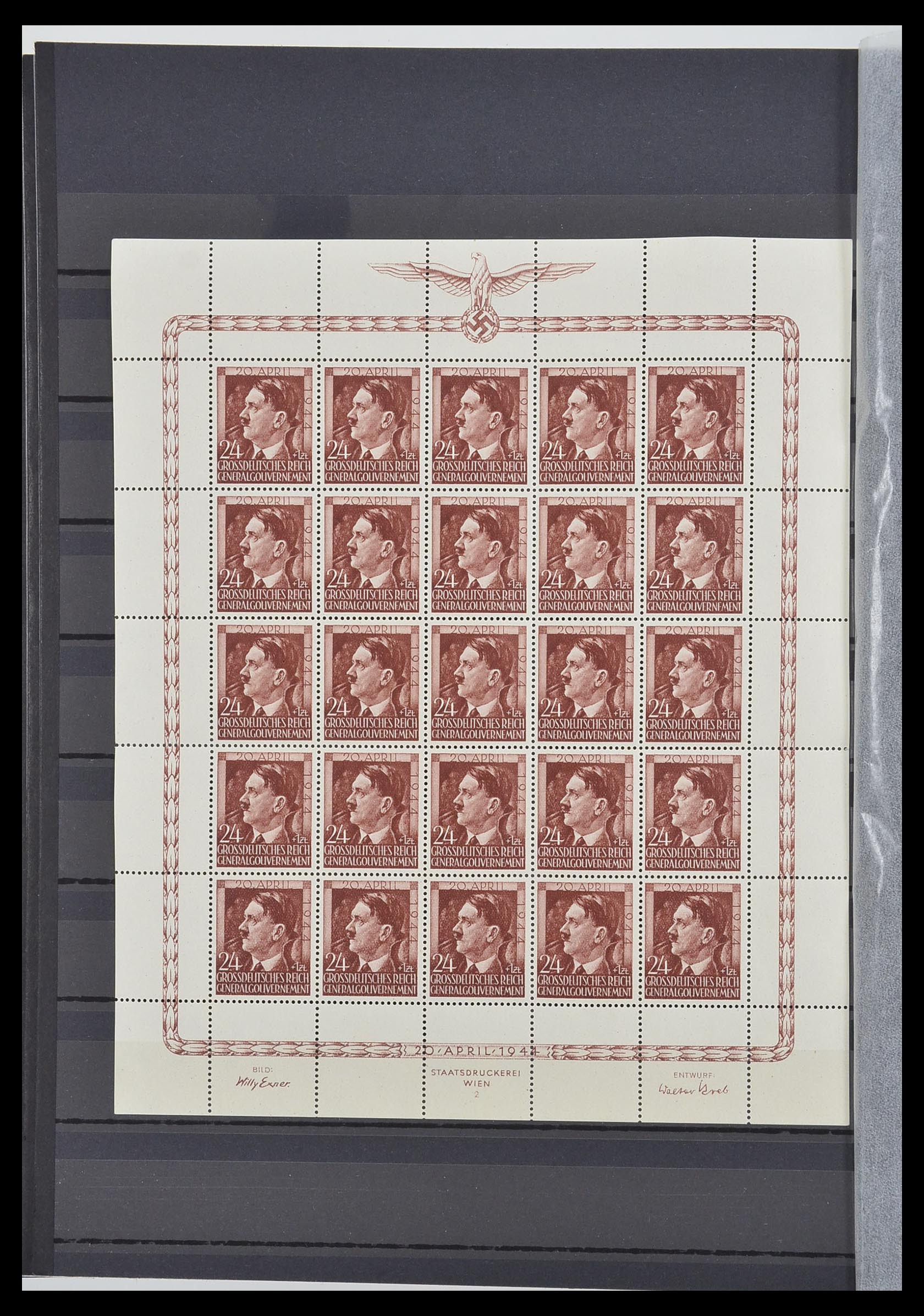 33553 019 - Postzegelverzameling 33553 Duitse gebieden en bezettingen 1939-1948.