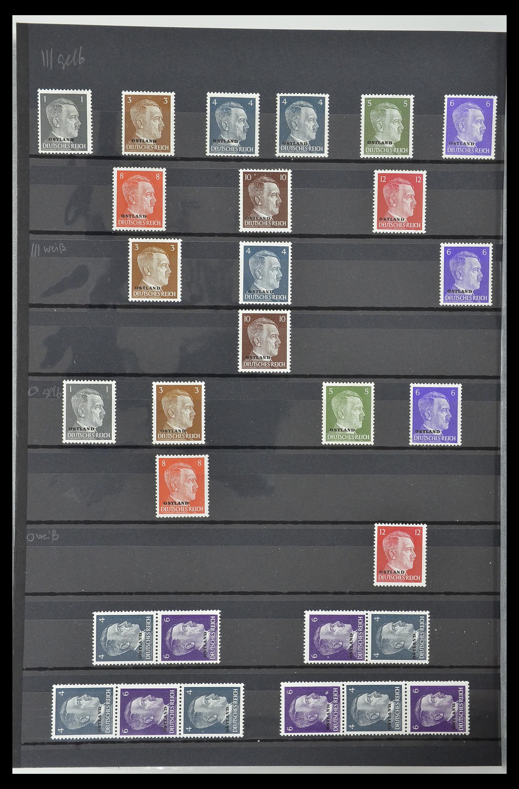 33553 035 - Postzegelverzameling 33553 Duitse gebieden en bezettingen 1939-1948.