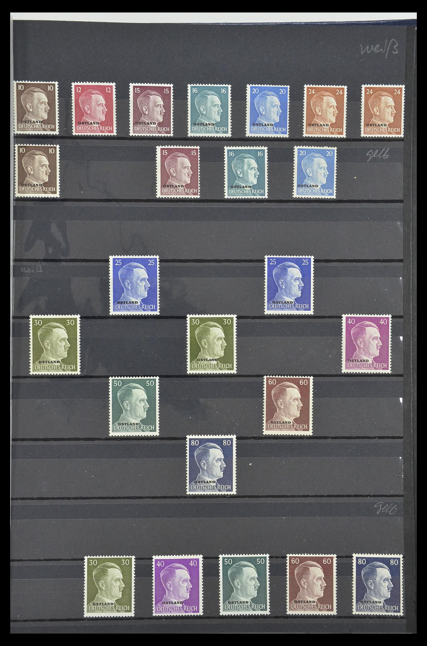 33553 036 - Postzegelverzameling 33553 Duitse gebieden en bezettingen 1939-1948.