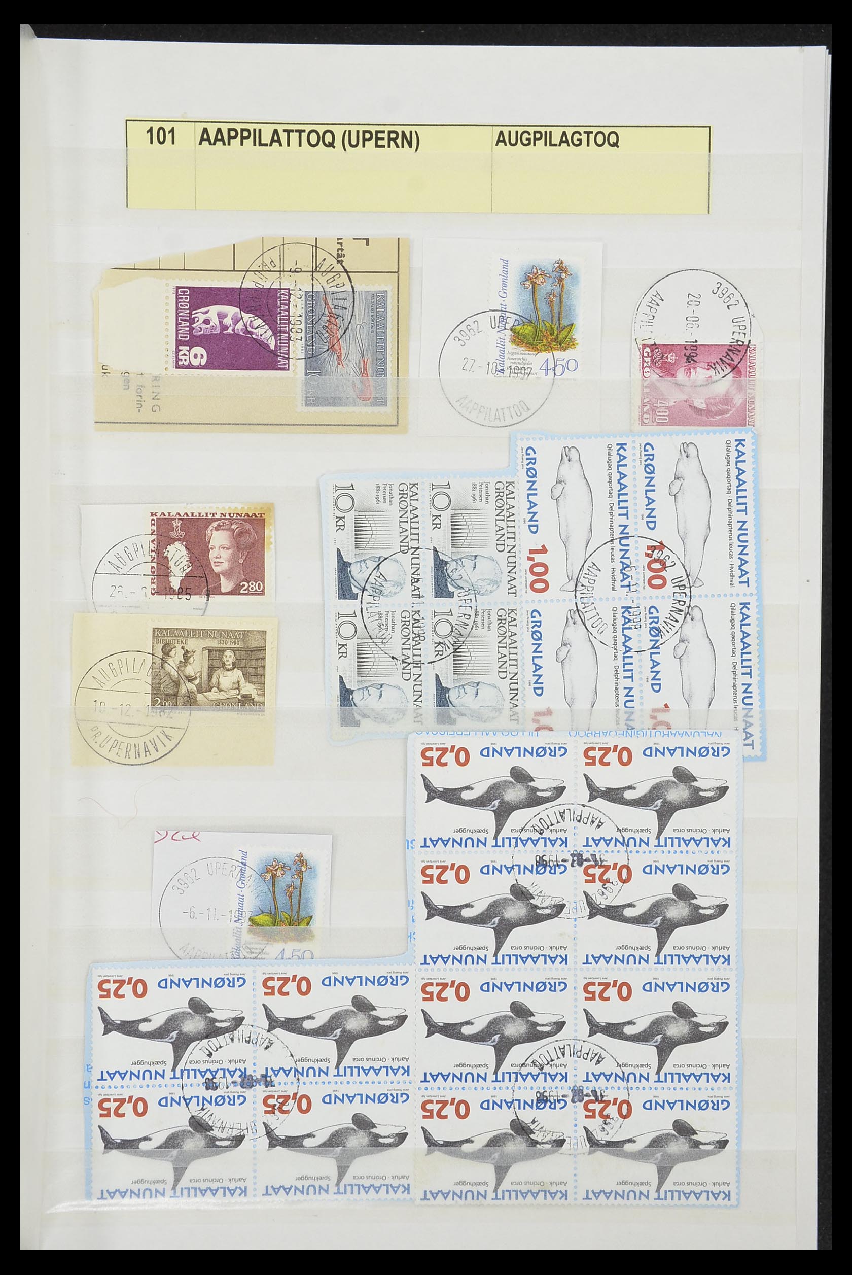 33554 001 - Postzegelverzameling 33554 Groenland stempels 1938-2000.