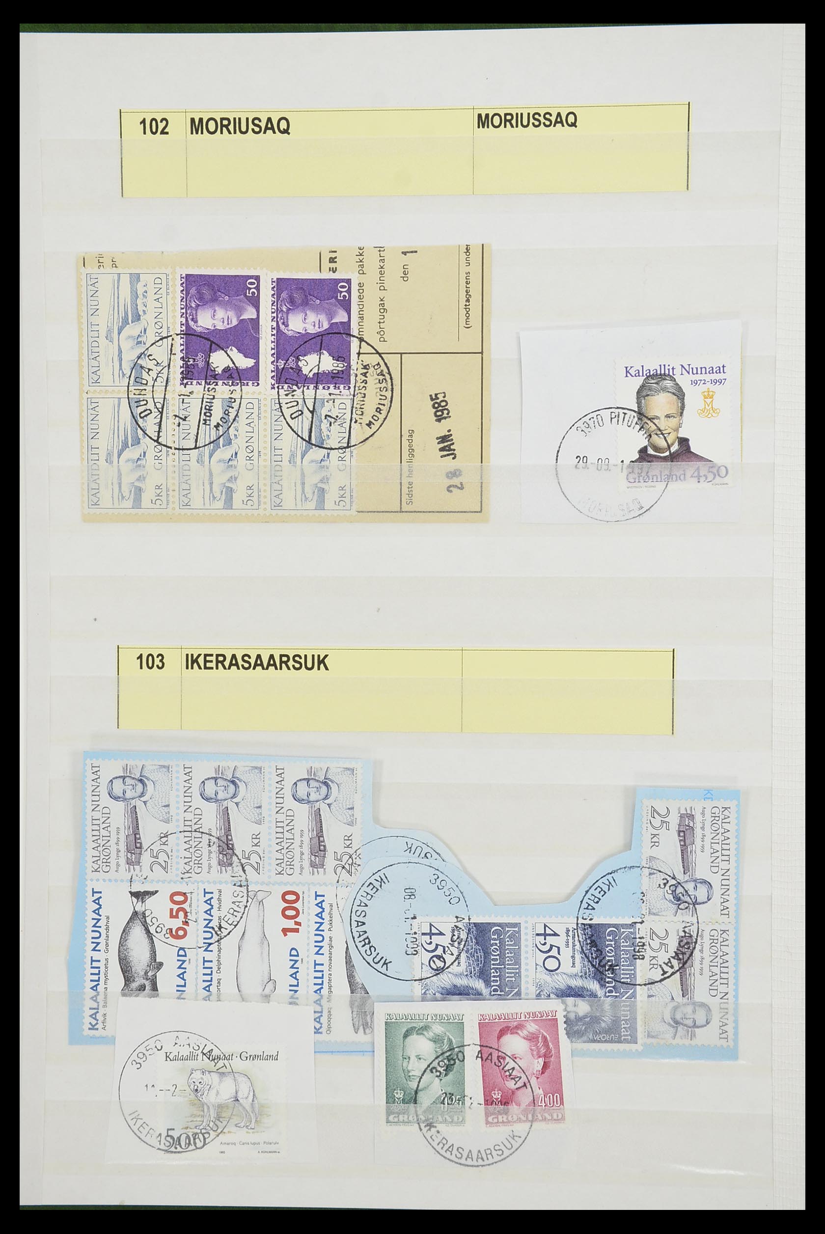 33554 002 - Postzegelverzameling 33554 Groenland stempels 1938-2000.