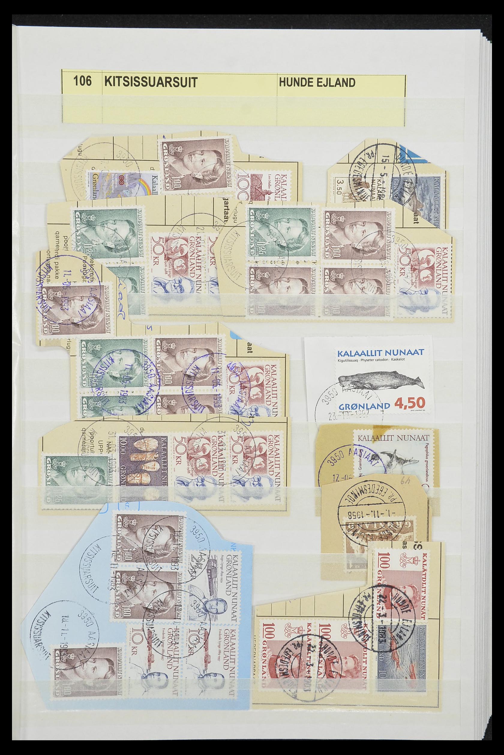 33554 005 - Postzegelverzameling 33554 Groenland stempels 1938-2000.