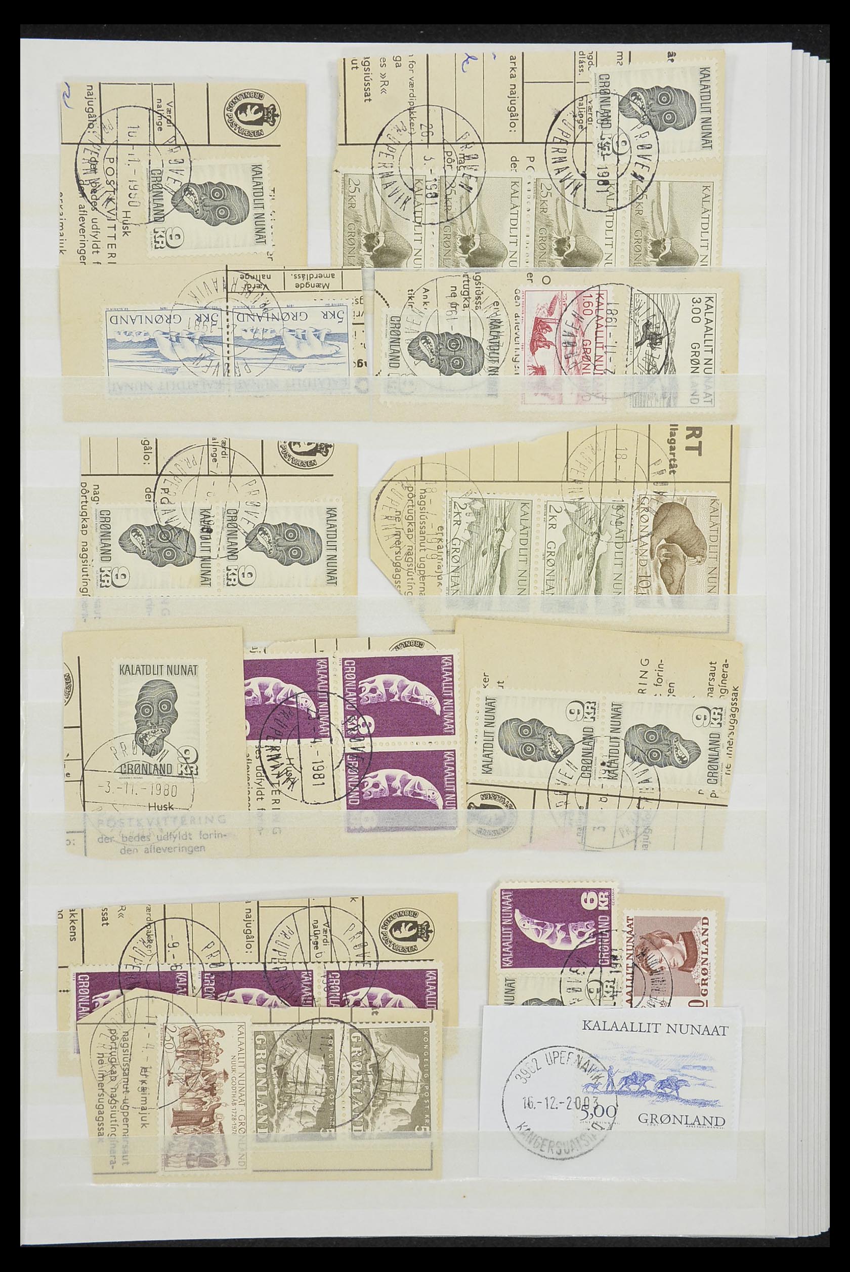 33554 007 - Stamp collection 33554 Greenland cancels 1938-2000.