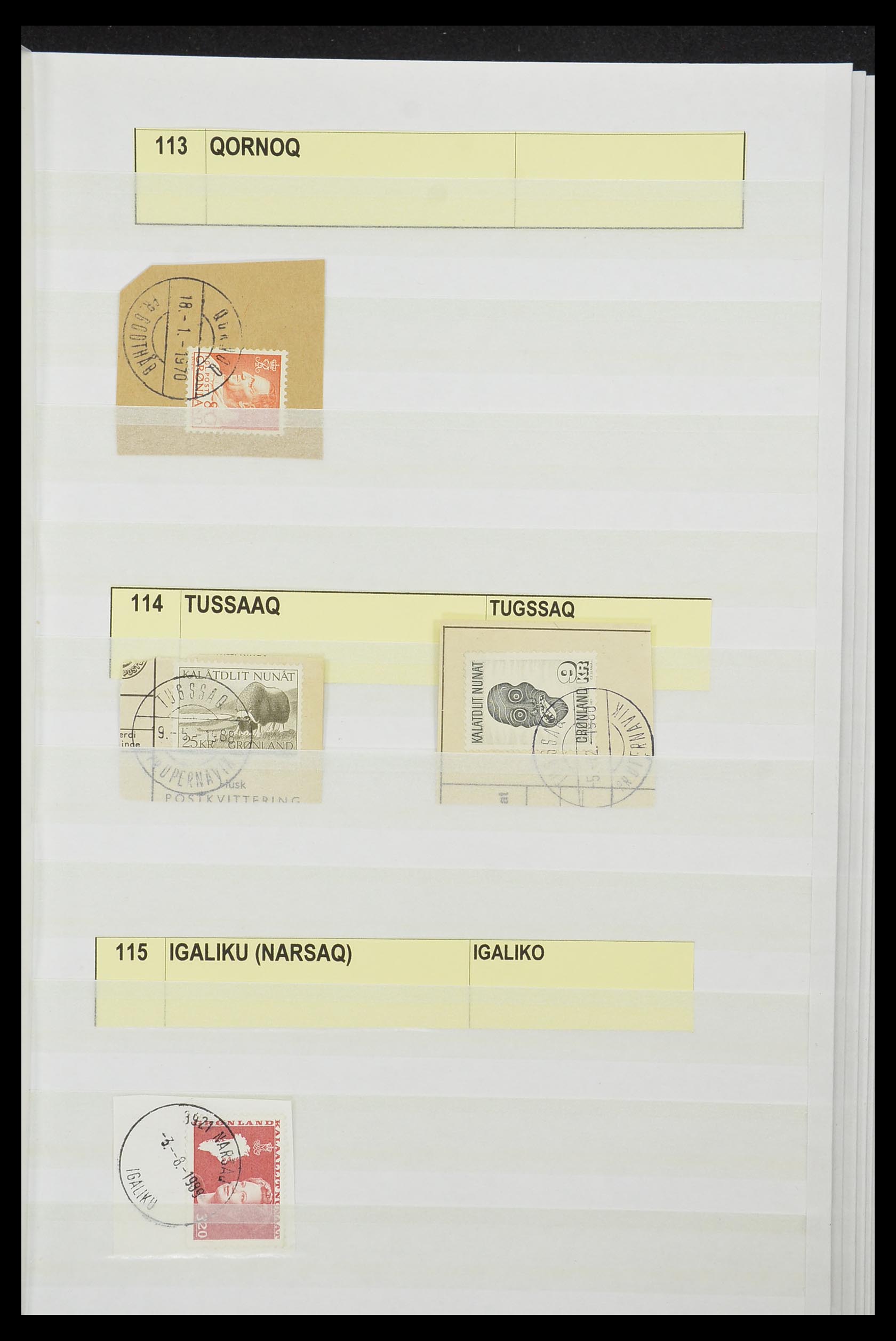 33554 011 - Postzegelverzameling 33554 Groenland stempels 1938-2000.