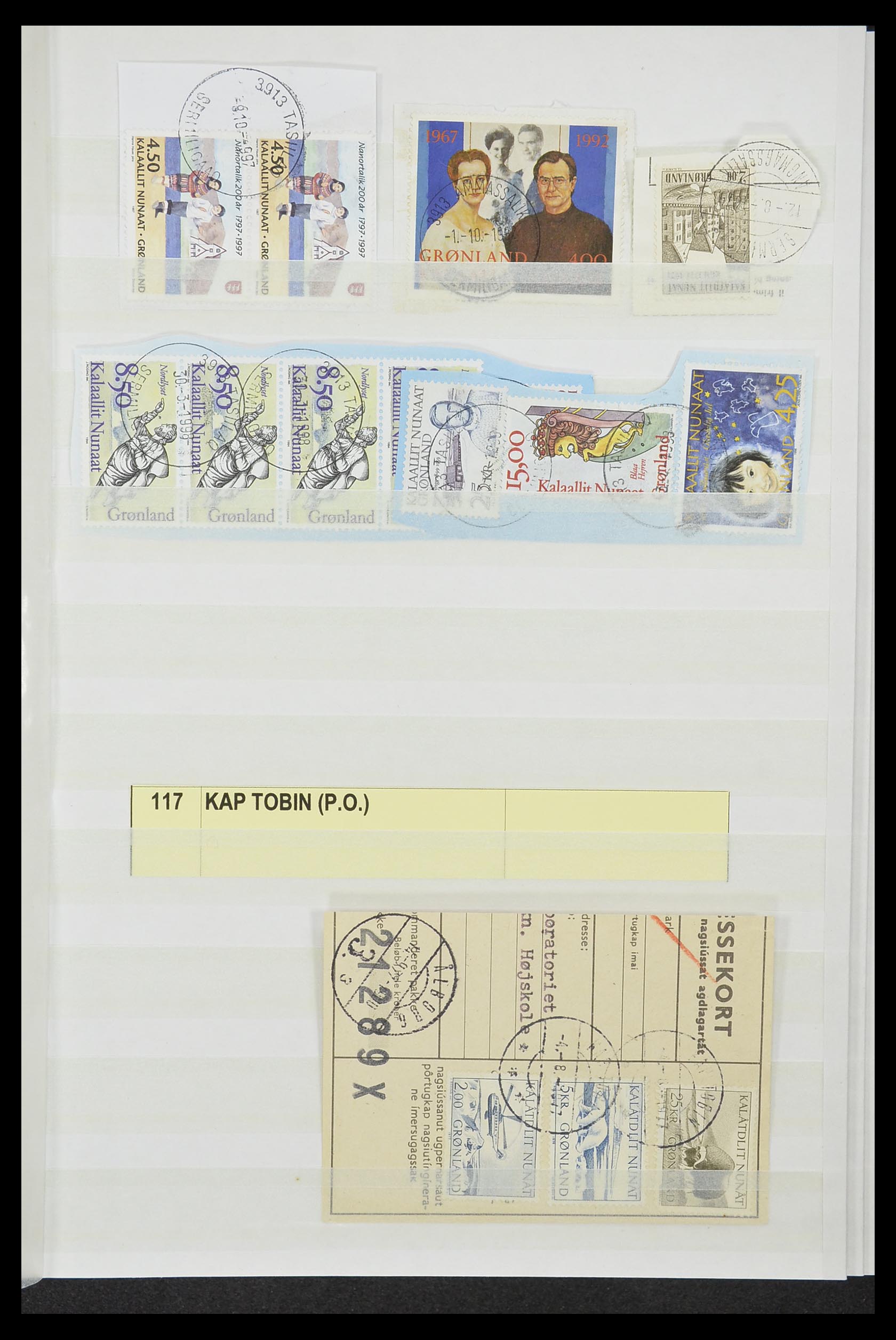 33554 013 - Stamp collection 33554 Greenland cancels 1938-2000.