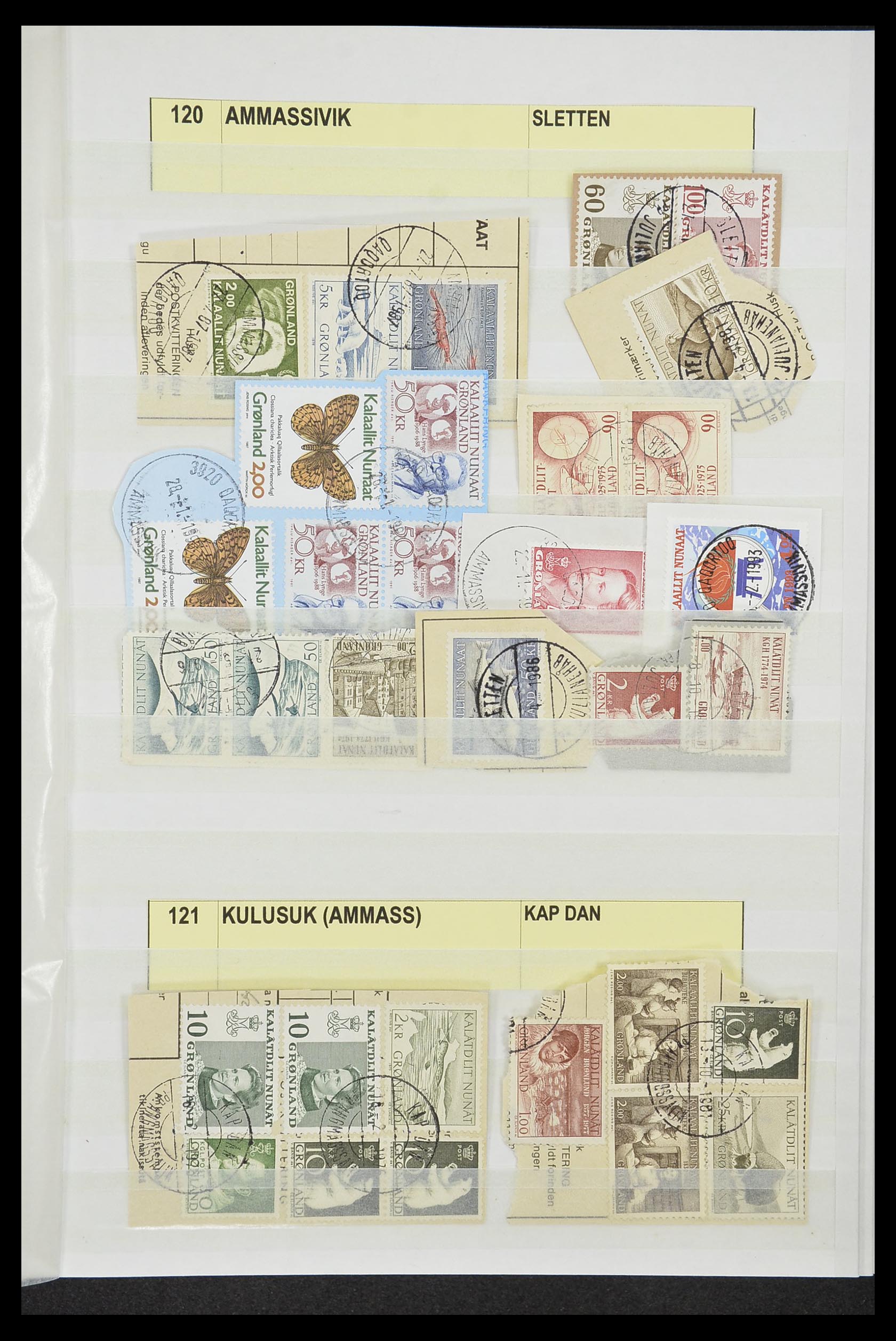 33554 014 - Postzegelverzameling 33554 Groenland stempels 1938-2000.