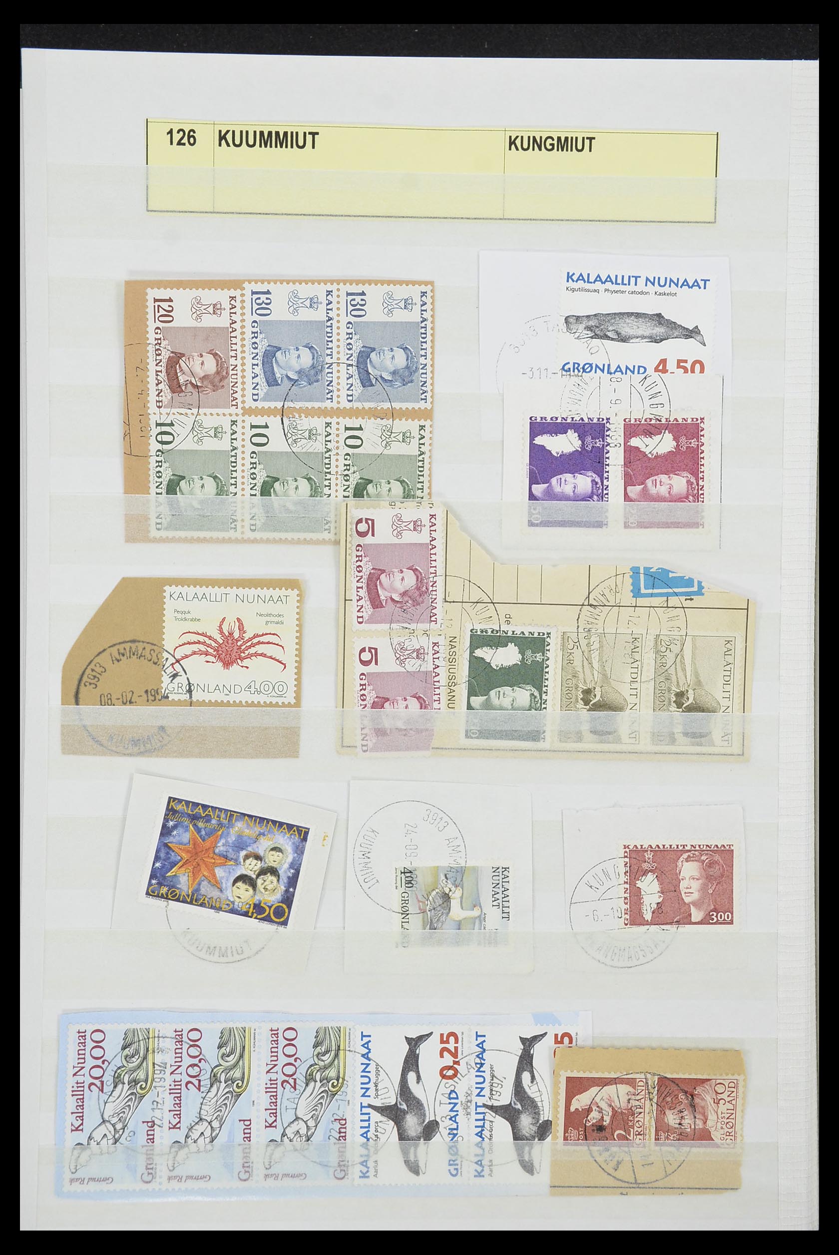 33554 020 - Postzegelverzameling 33554 Groenland stempels 1938-2000.