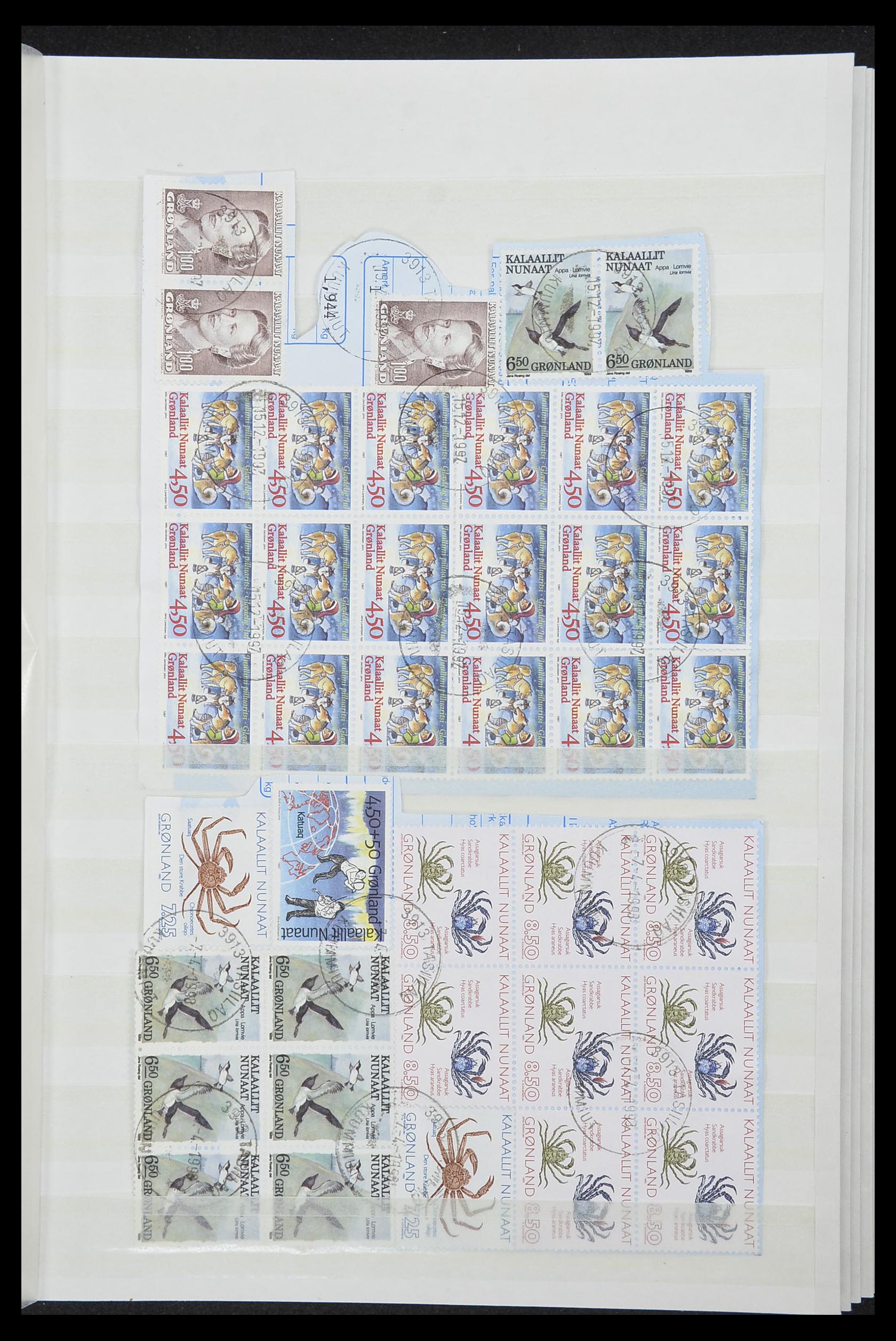 33554 021 - Stamp collection 33554 Greenland cancels 1938-2000.