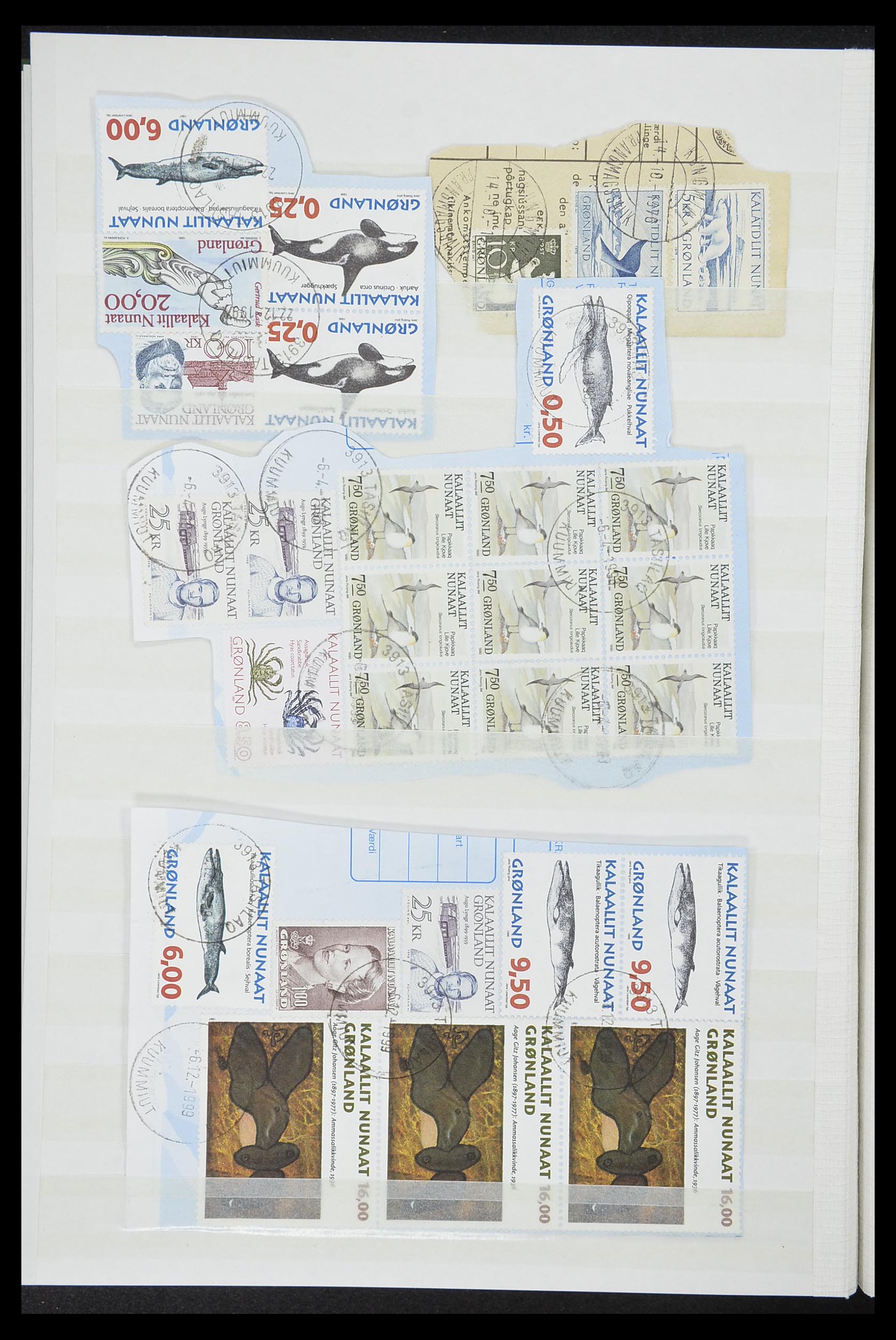 33554 022 - Postzegelverzameling 33554 Groenland stempels 1938-2000.