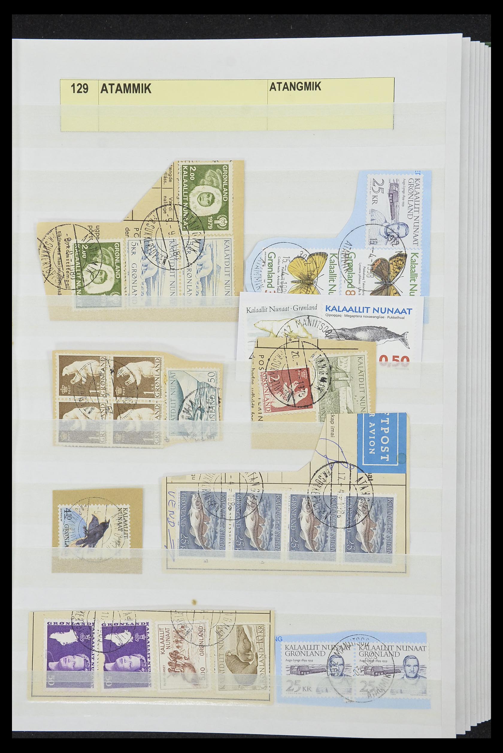 33554 025 - Postzegelverzameling 33554 Groenland stempels 1938-2000.