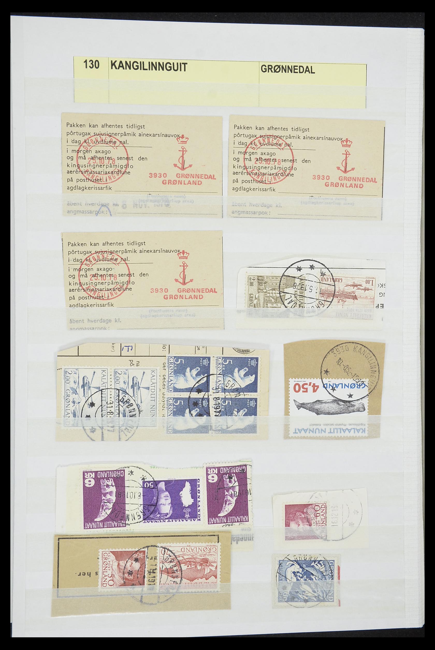 33554 026 - Stamp collection 33554 Greenland cancels 1938-2000.