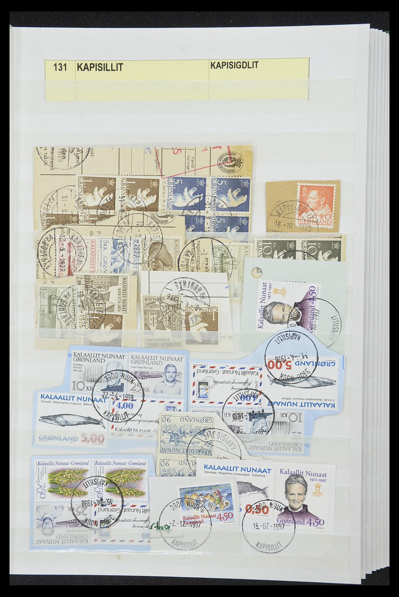33554 027 - Postzegelverzameling 33554 Groenland stempels 1938-2000.