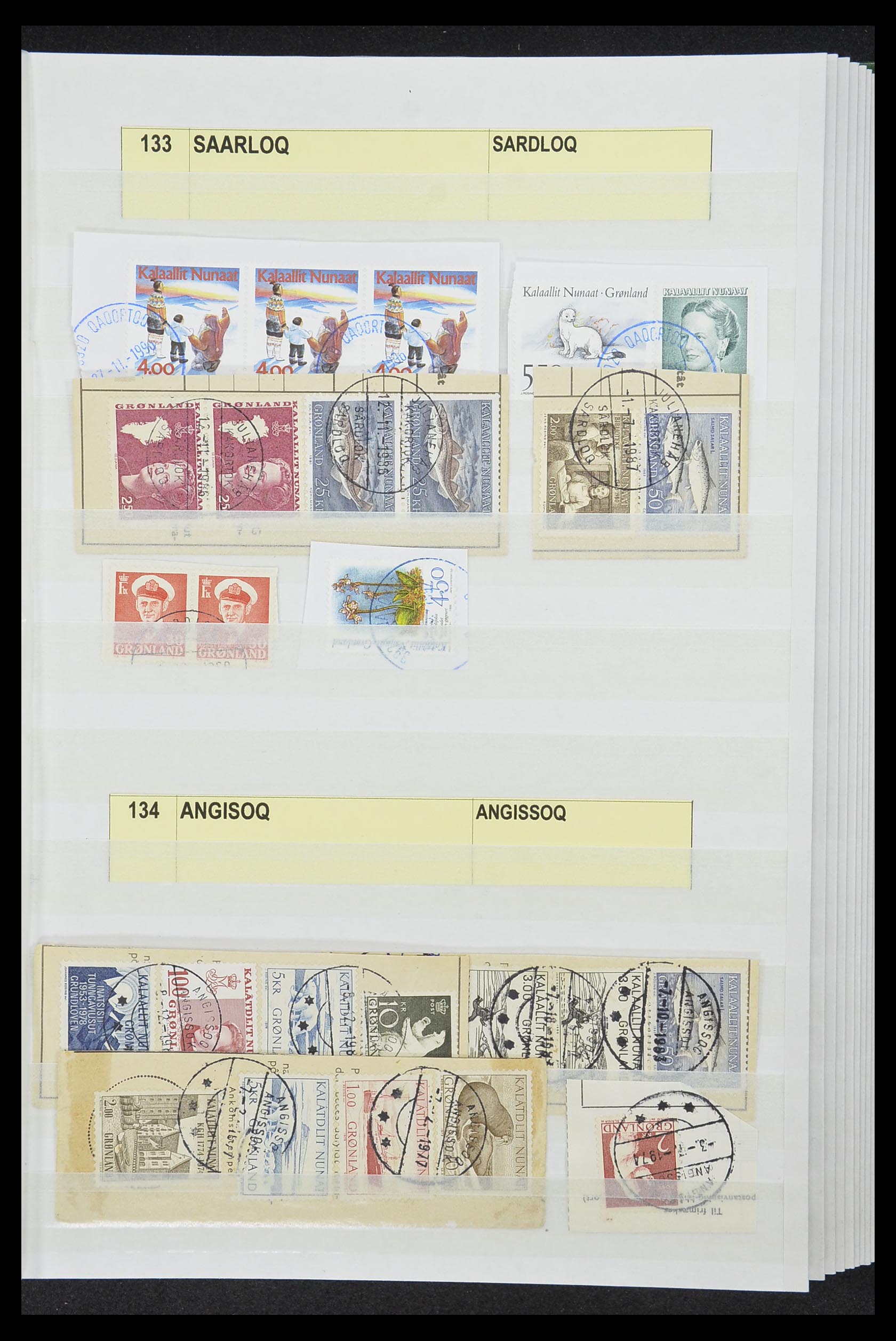 33554 029 - Postzegelverzameling 33554 Groenland stempels 1938-2000.