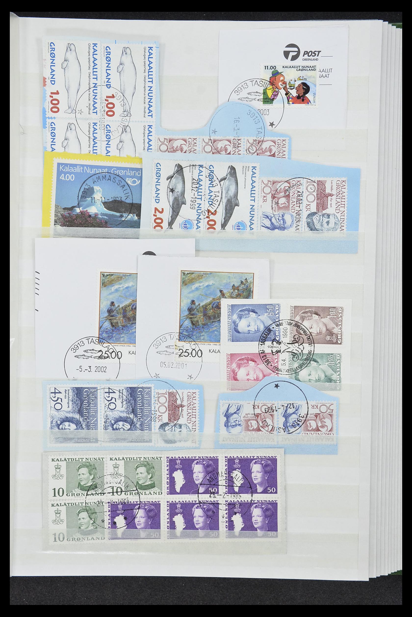 33554 035 - Postzegelverzameling 33554 Groenland stempels 1938-2000.