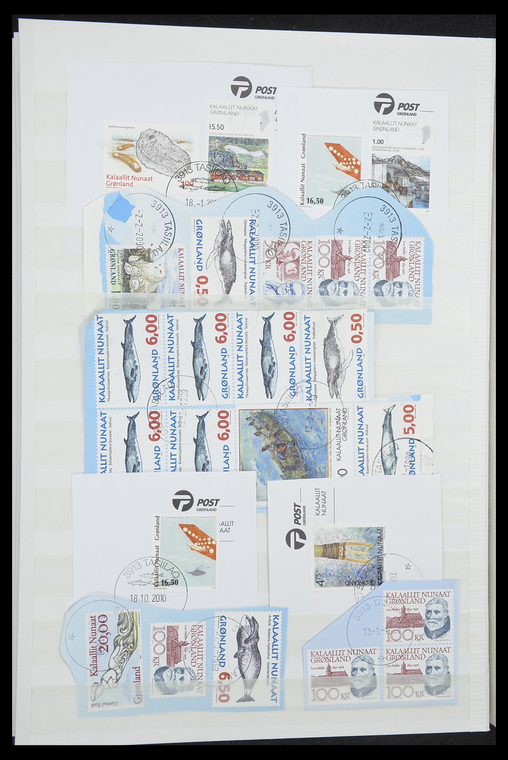 33554 036 - Postzegelverzameling 33554 Groenland stempels 1938-2000.