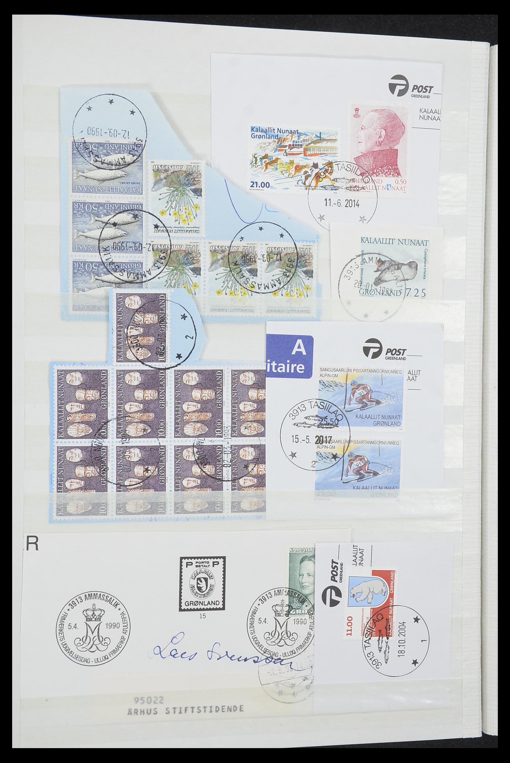 33554 038 - Postzegelverzameling 33554 Groenland stempels 1938-2000.