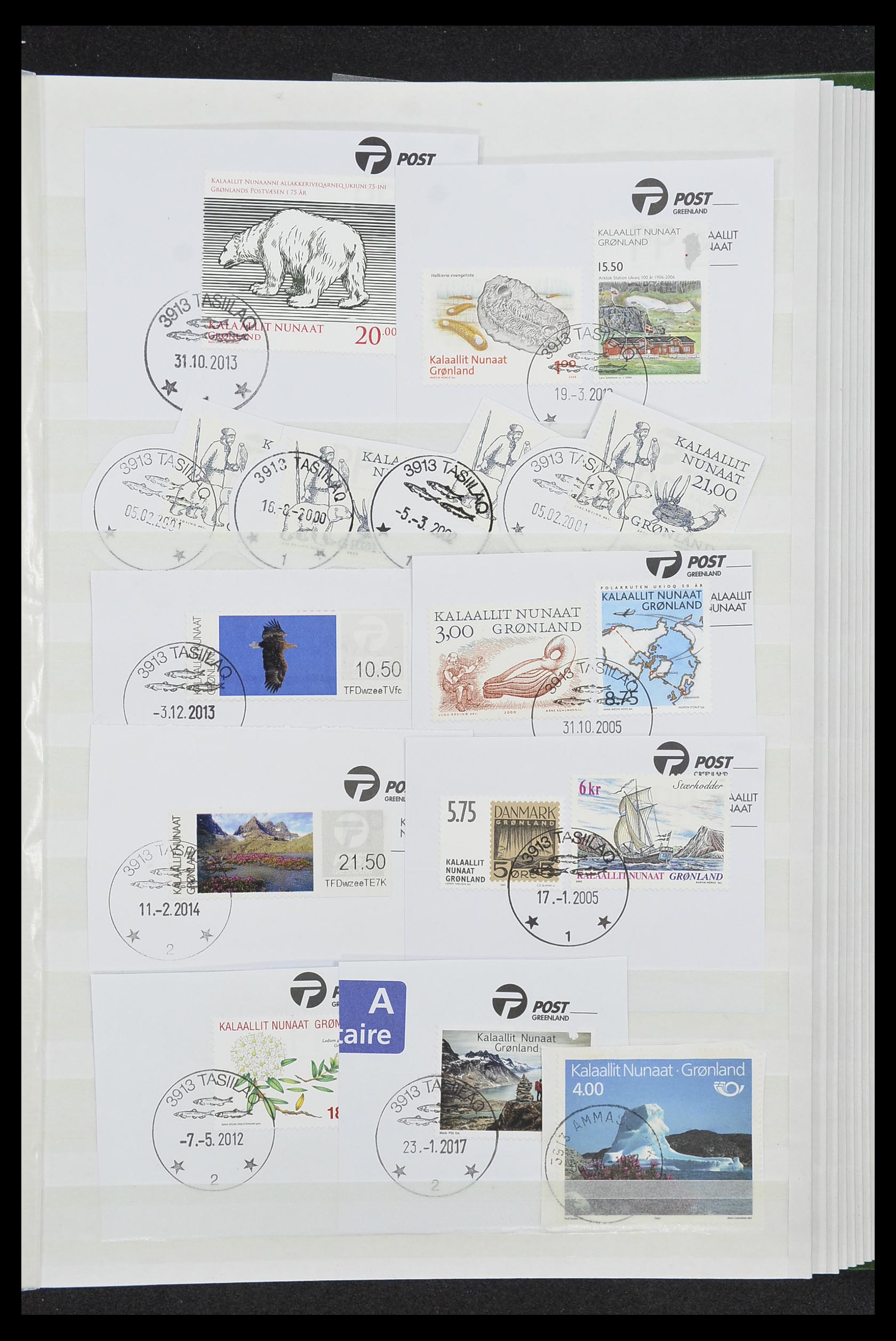 33554 039 - Postzegelverzameling 33554 Groenland stempels 1938-2000.