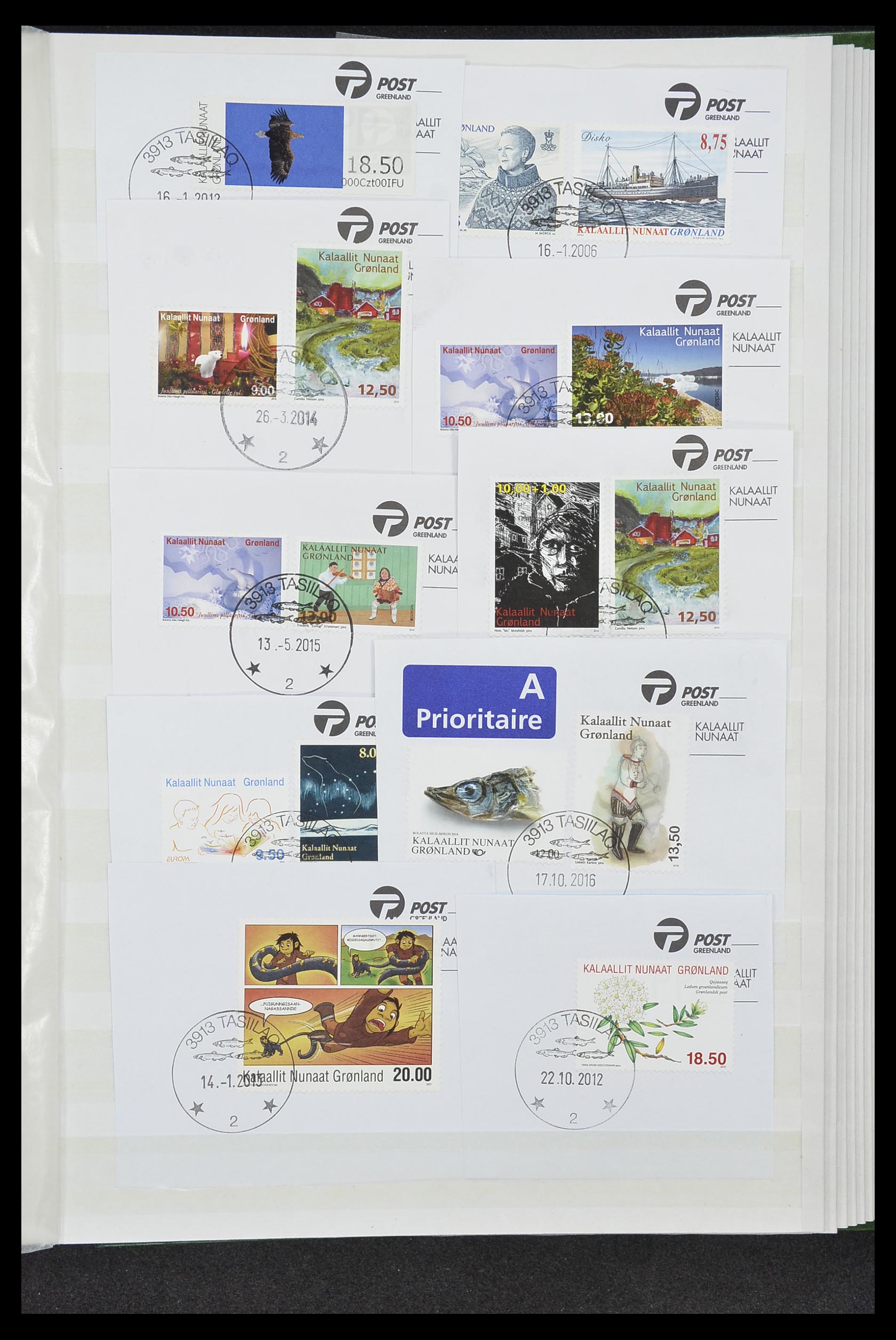 33554 041 - Postzegelverzameling 33554 Groenland stempels 1938-2000.