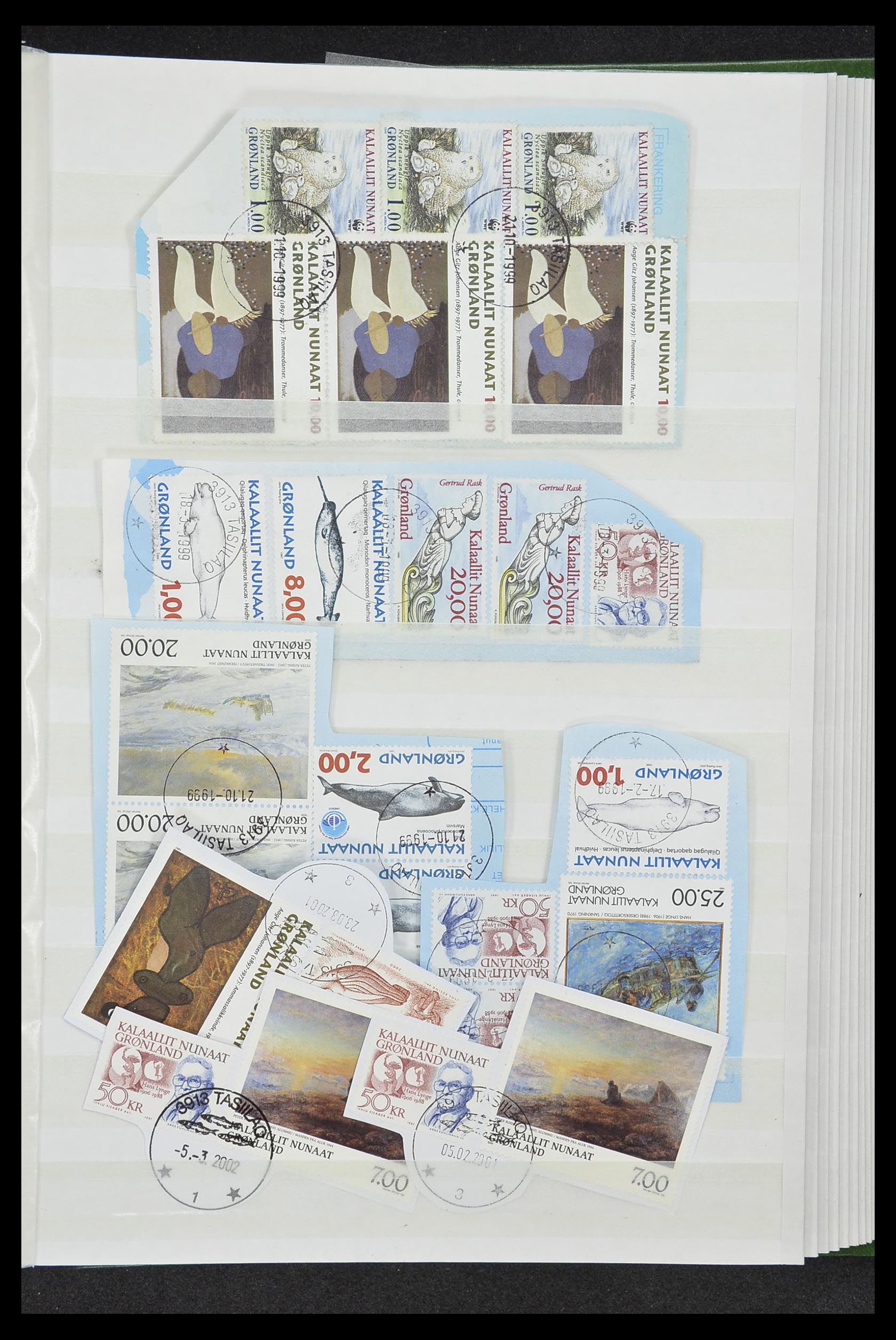 33554 043 - Postzegelverzameling 33554 Groenland stempels 1938-2000.