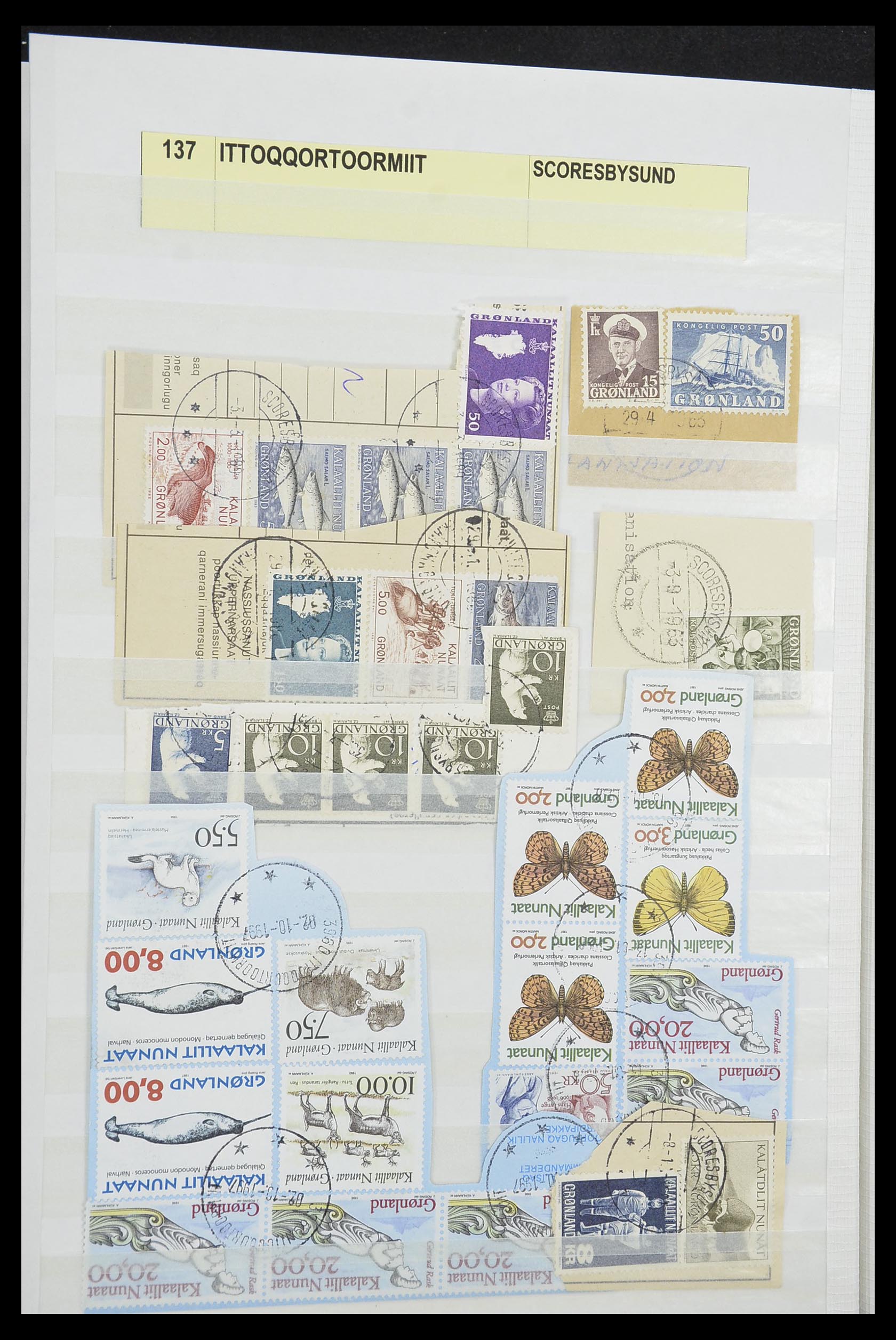 33554 050 - Postzegelverzameling 33554 Groenland stempels 1938-2000.