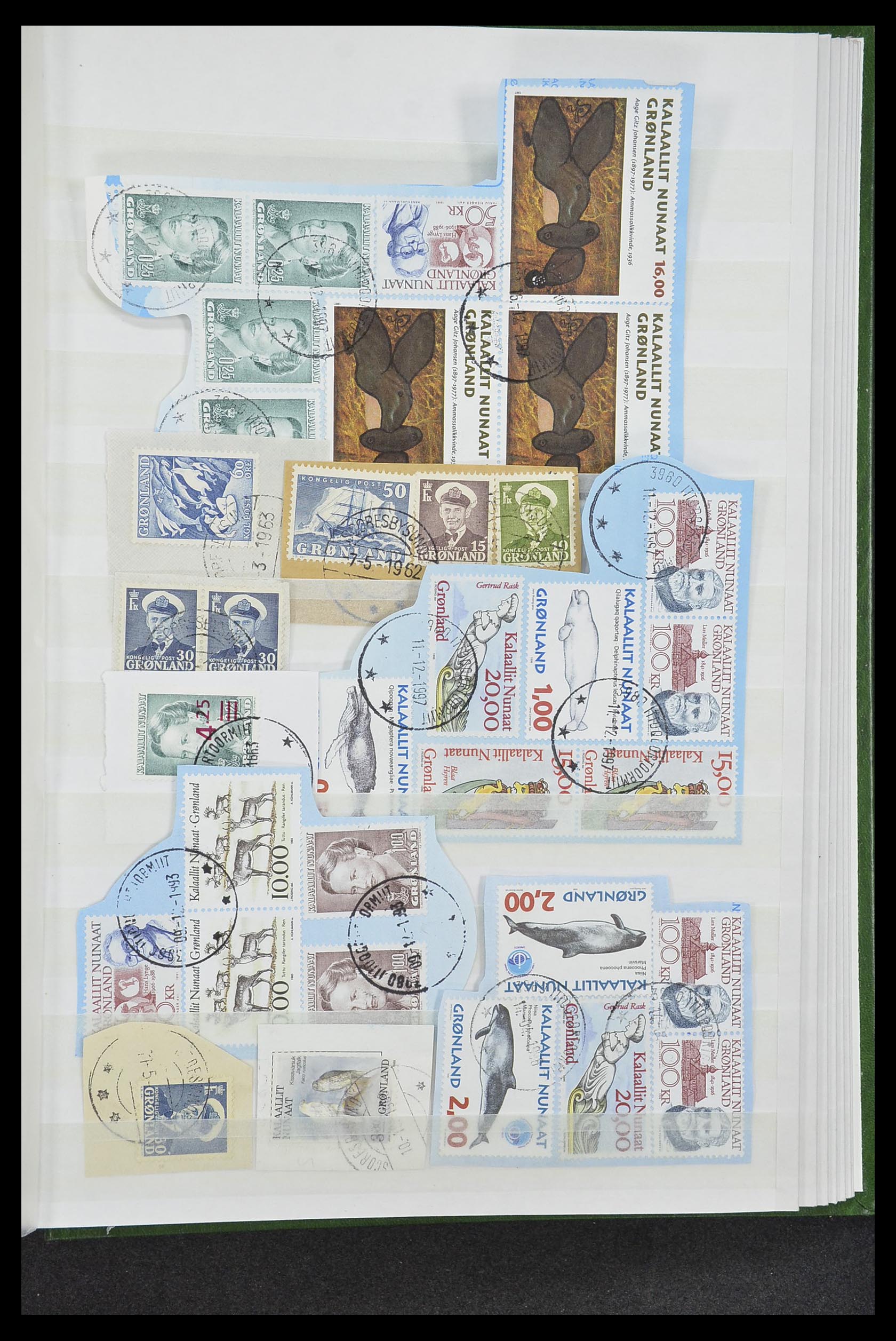 33554 051 - Postzegelverzameling 33554 Groenland stempels 1938-2000.