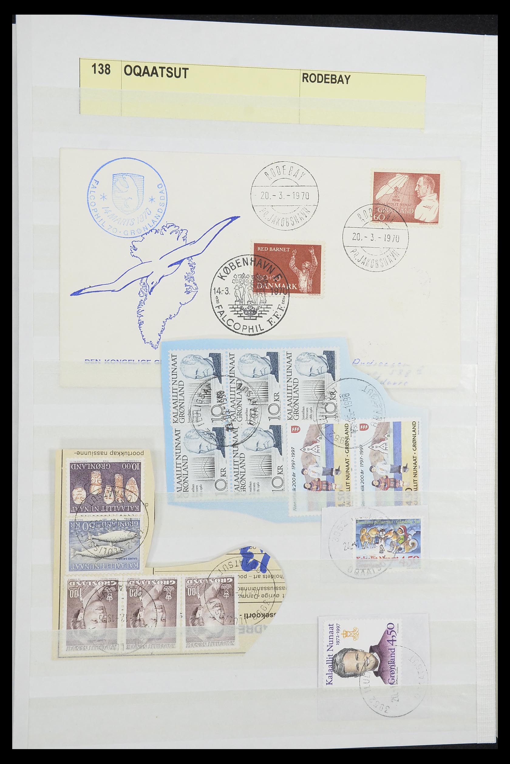 33554 052 - Postzegelverzameling 33554 Groenland stempels 1938-2000.