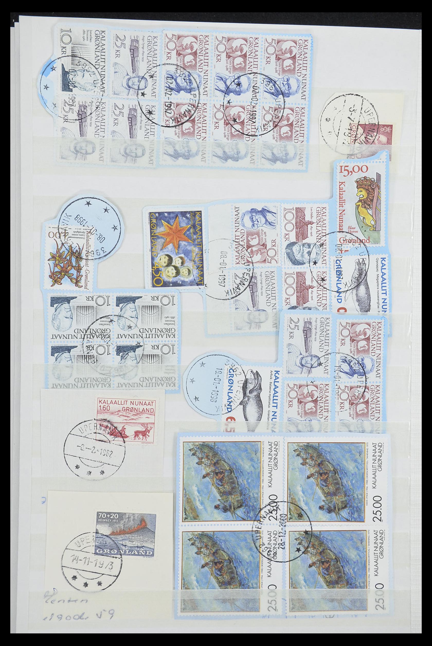 33554 058 - Postzegelverzameling 33554 Groenland stempels 1938-2000.