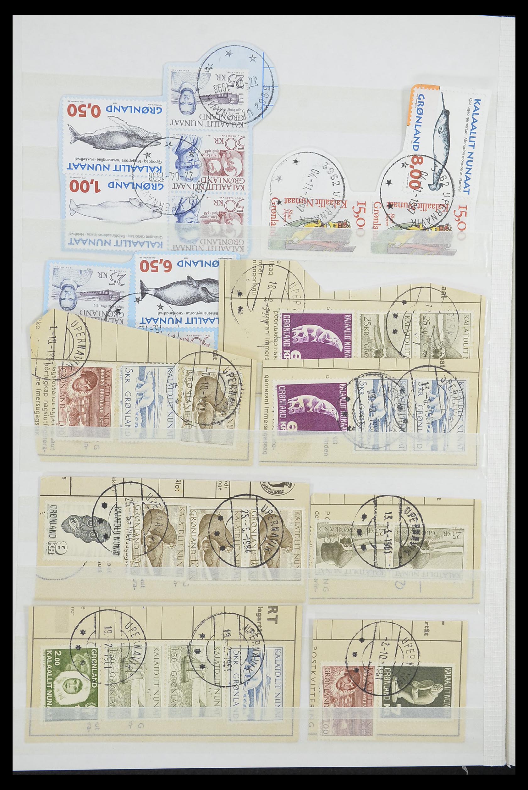 33554 062 - Stamp collection 33554 Greenland cancels 1938-2000.