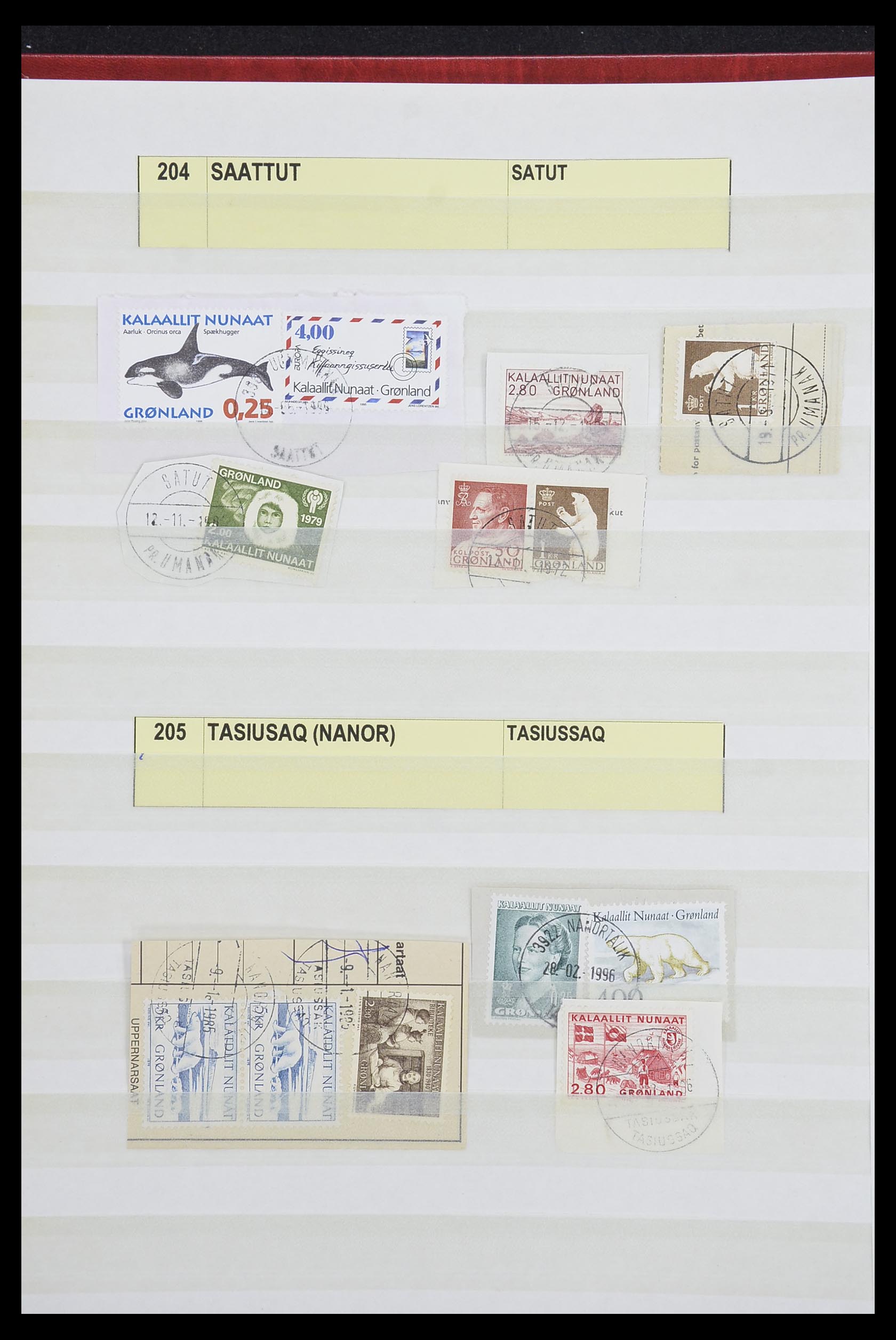 33554 066 - Postzegelverzameling 33554 Groenland stempels 1938-2000.