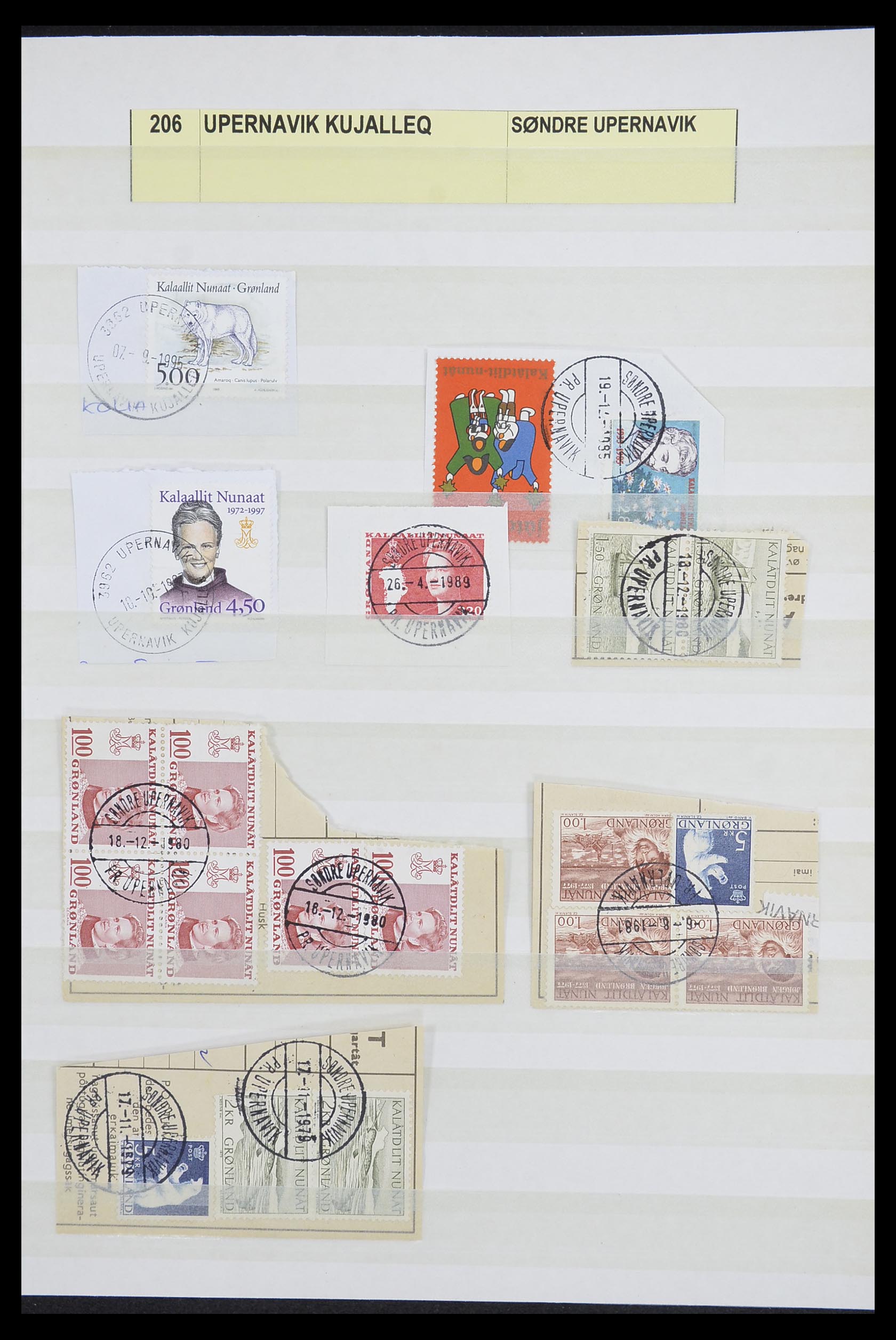 33554 067 - Postzegelverzameling 33554 Groenland stempels 1938-2000.