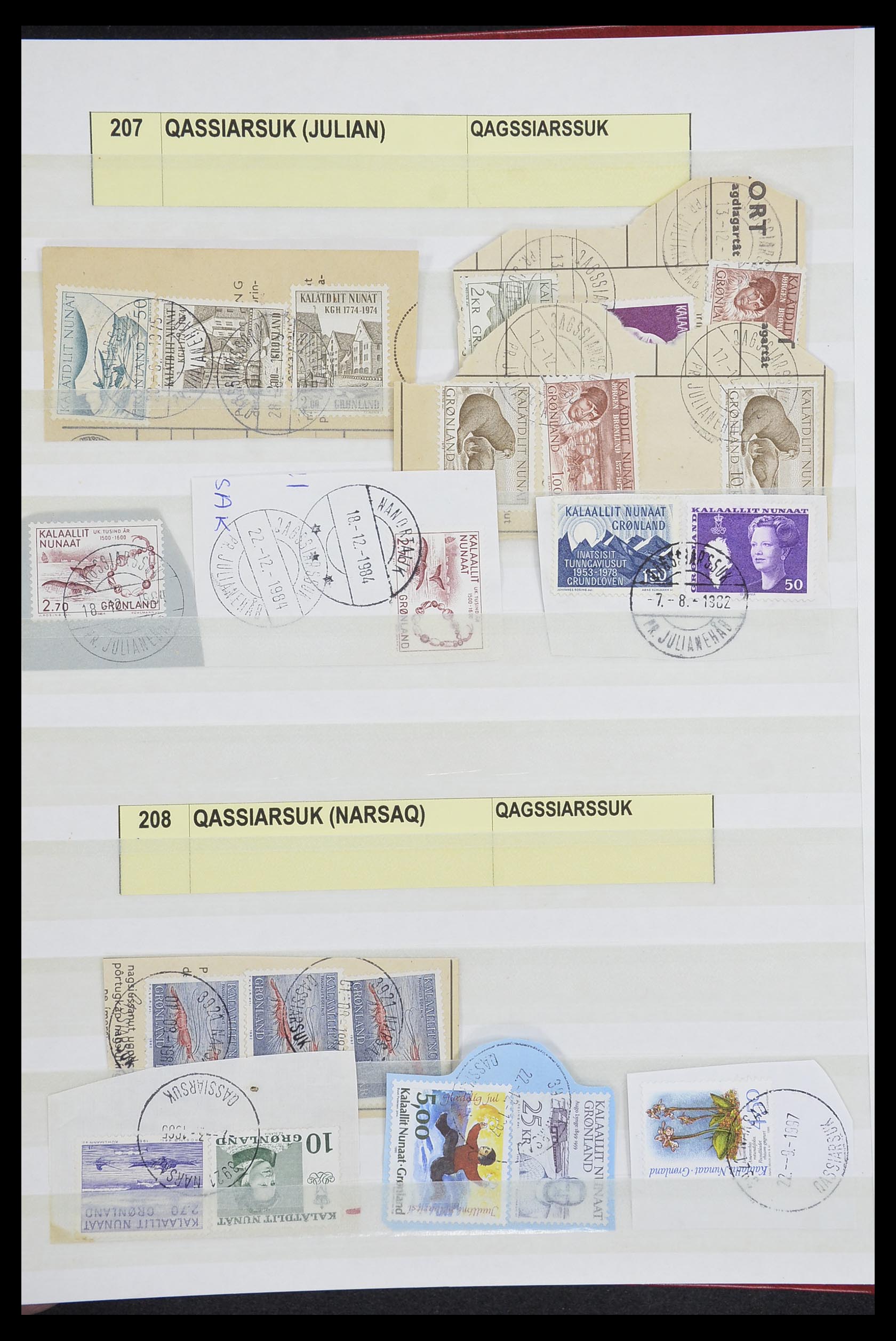 33554 068 - Postzegelverzameling 33554 Groenland stempels 1938-2000.