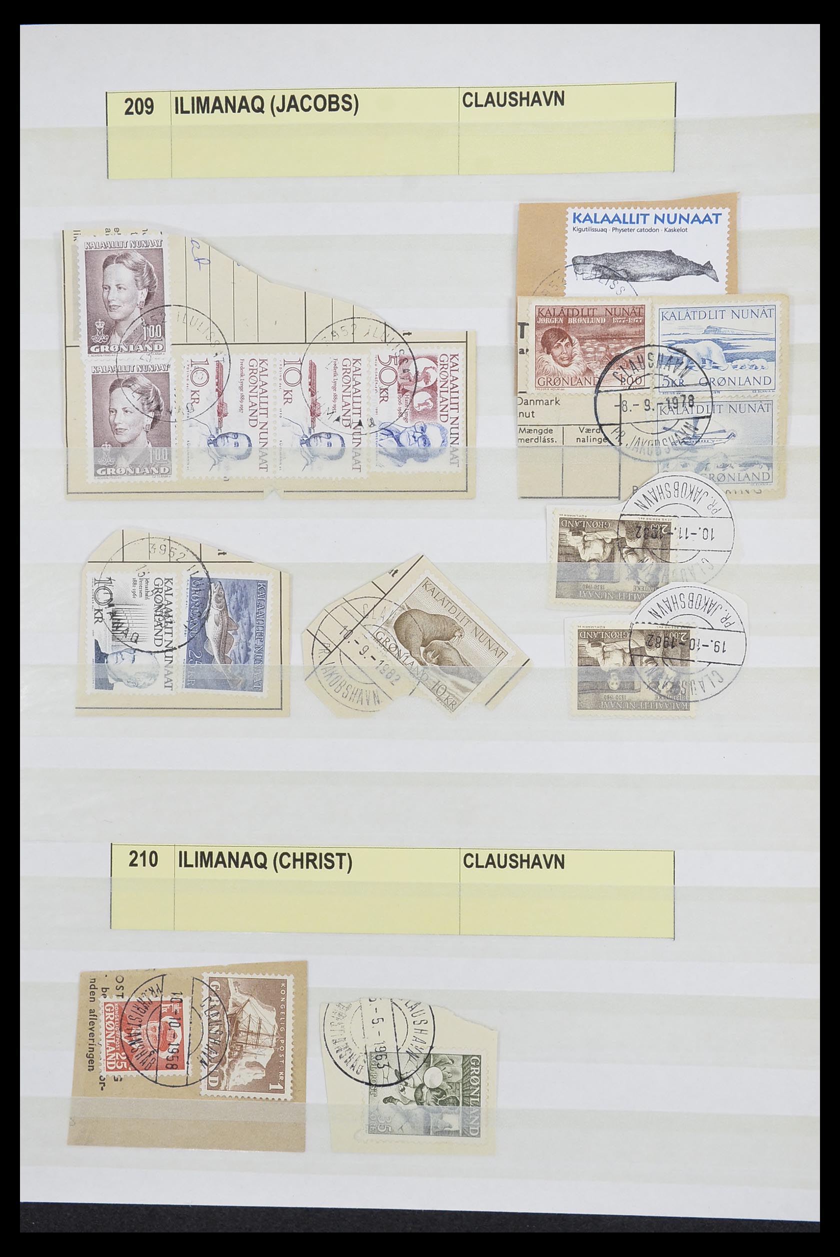 33554 069 - Postzegelverzameling 33554 Groenland stempels 1938-2000.