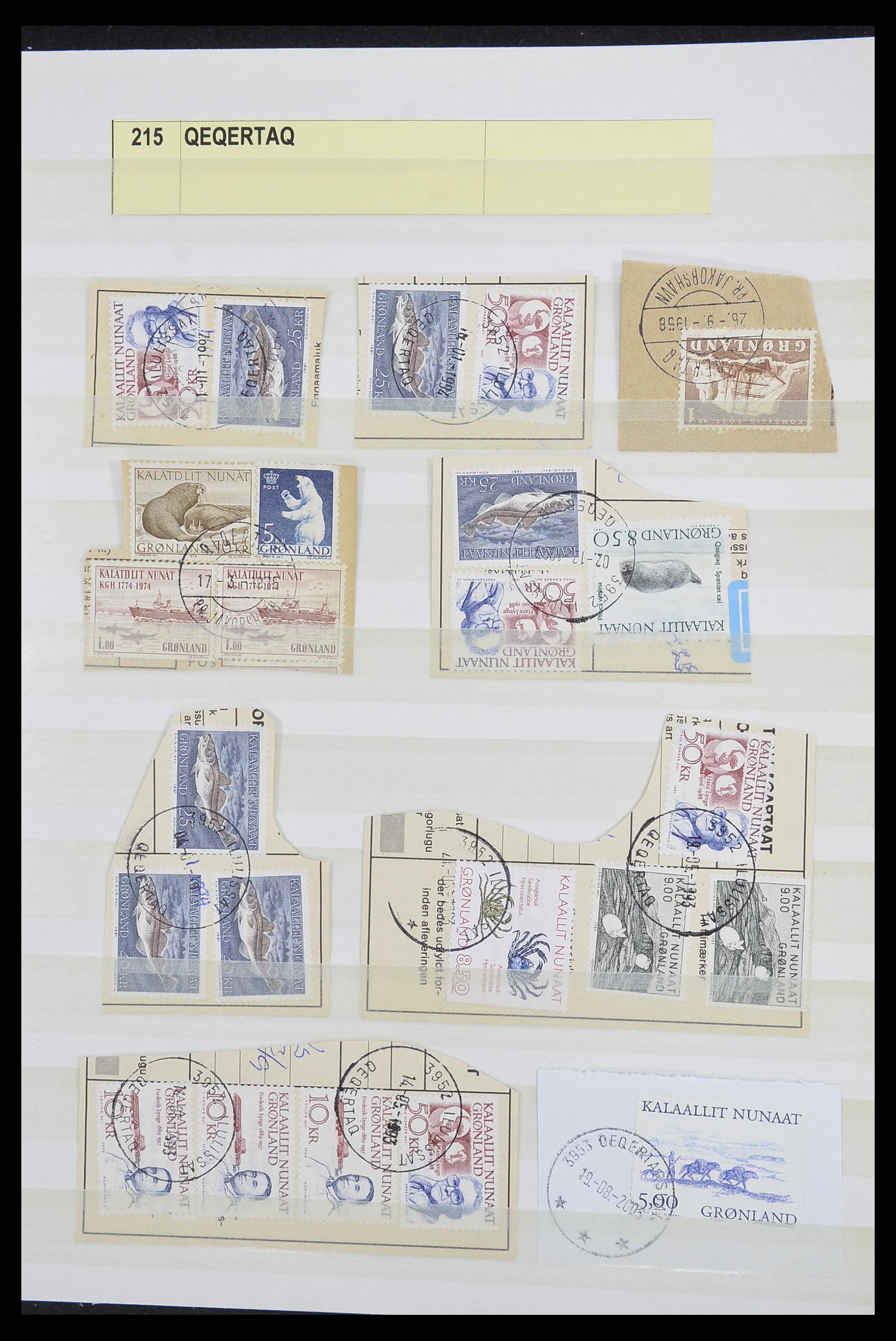 33554 073 - Stamp collection 33554 Greenland cancels 1938-2000.