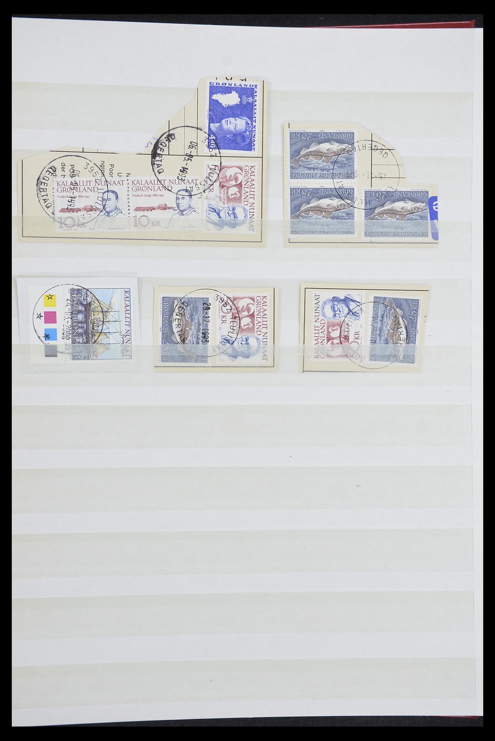 33554 074 - Postzegelverzameling 33554 Groenland stempels 1938-2000.