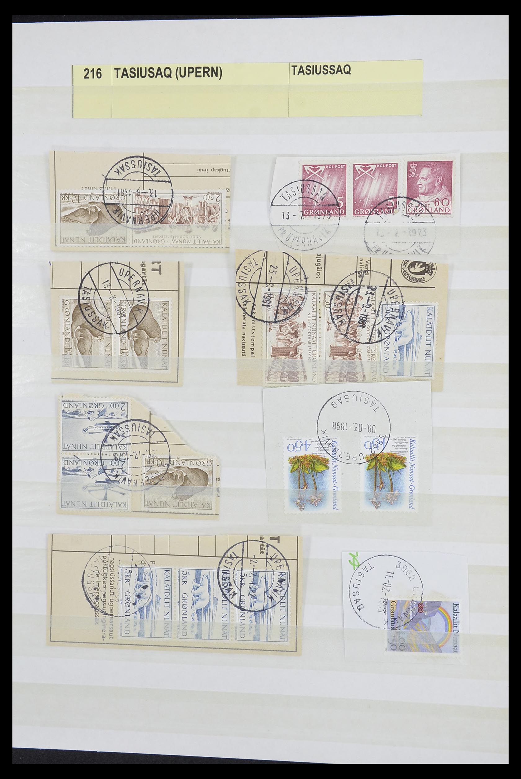 33554 075 - Postzegelverzameling 33554 Groenland stempels 1938-2000.