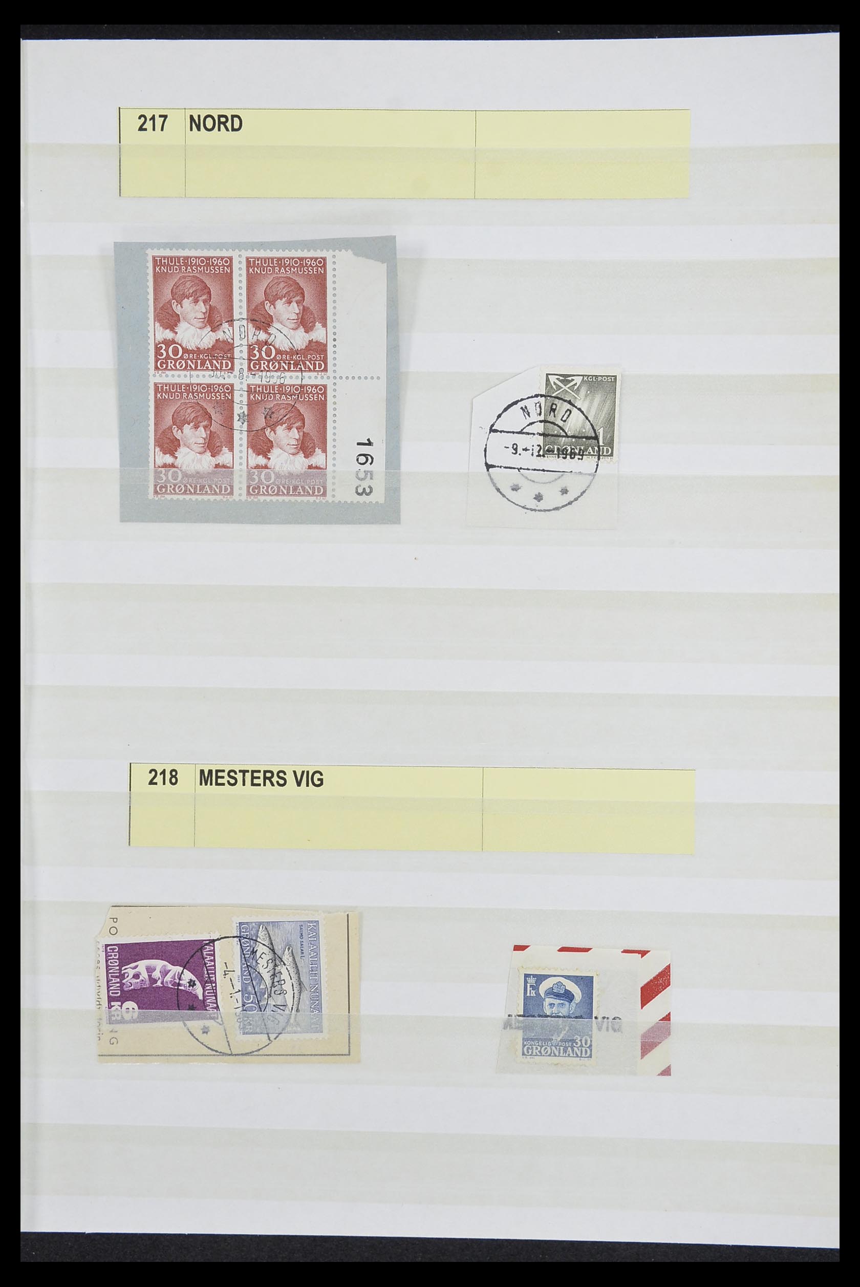 33554 077 - Postzegelverzameling 33554 Groenland stempels 1938-2000.